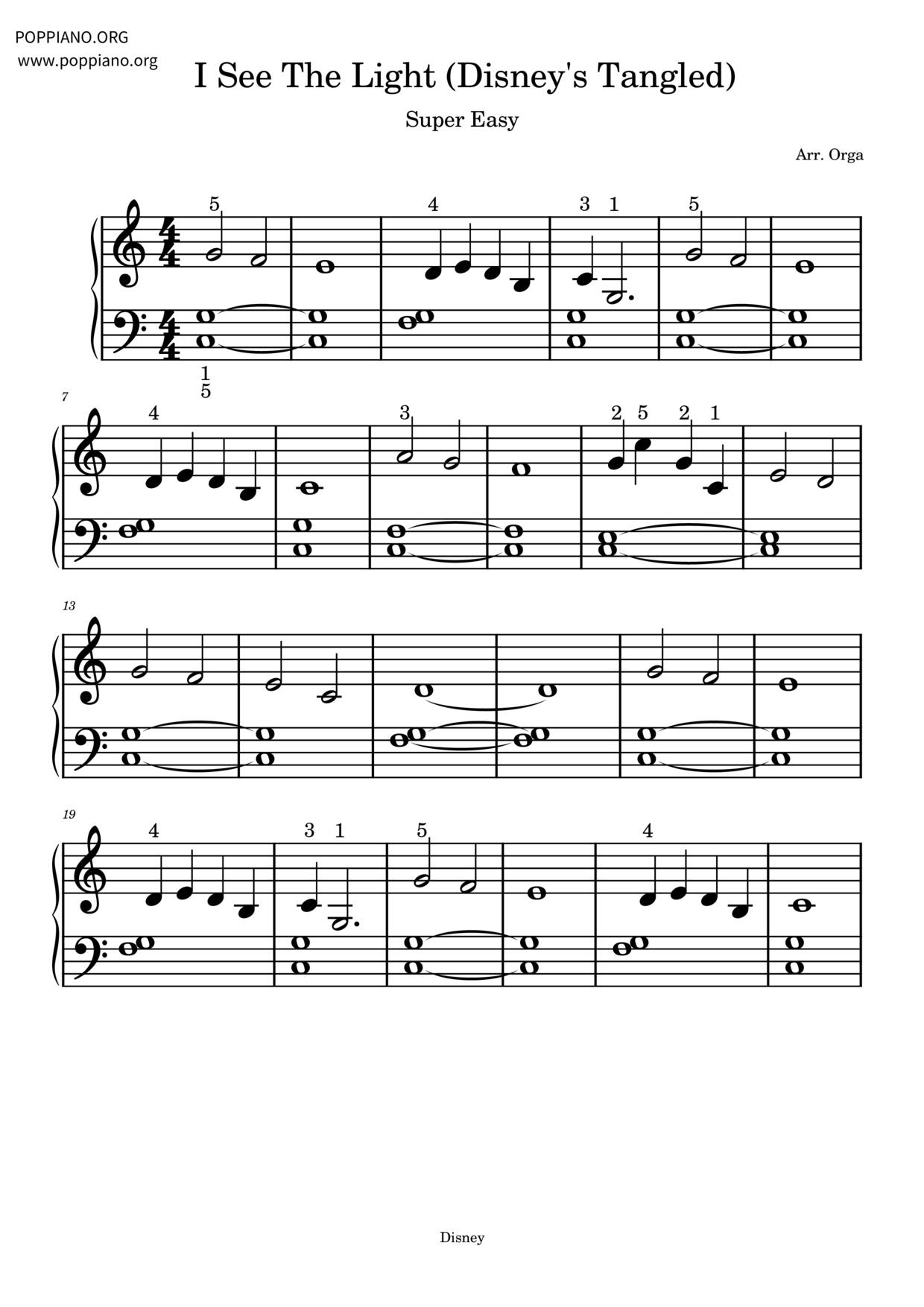 I See the Light - From Tangled琴谱