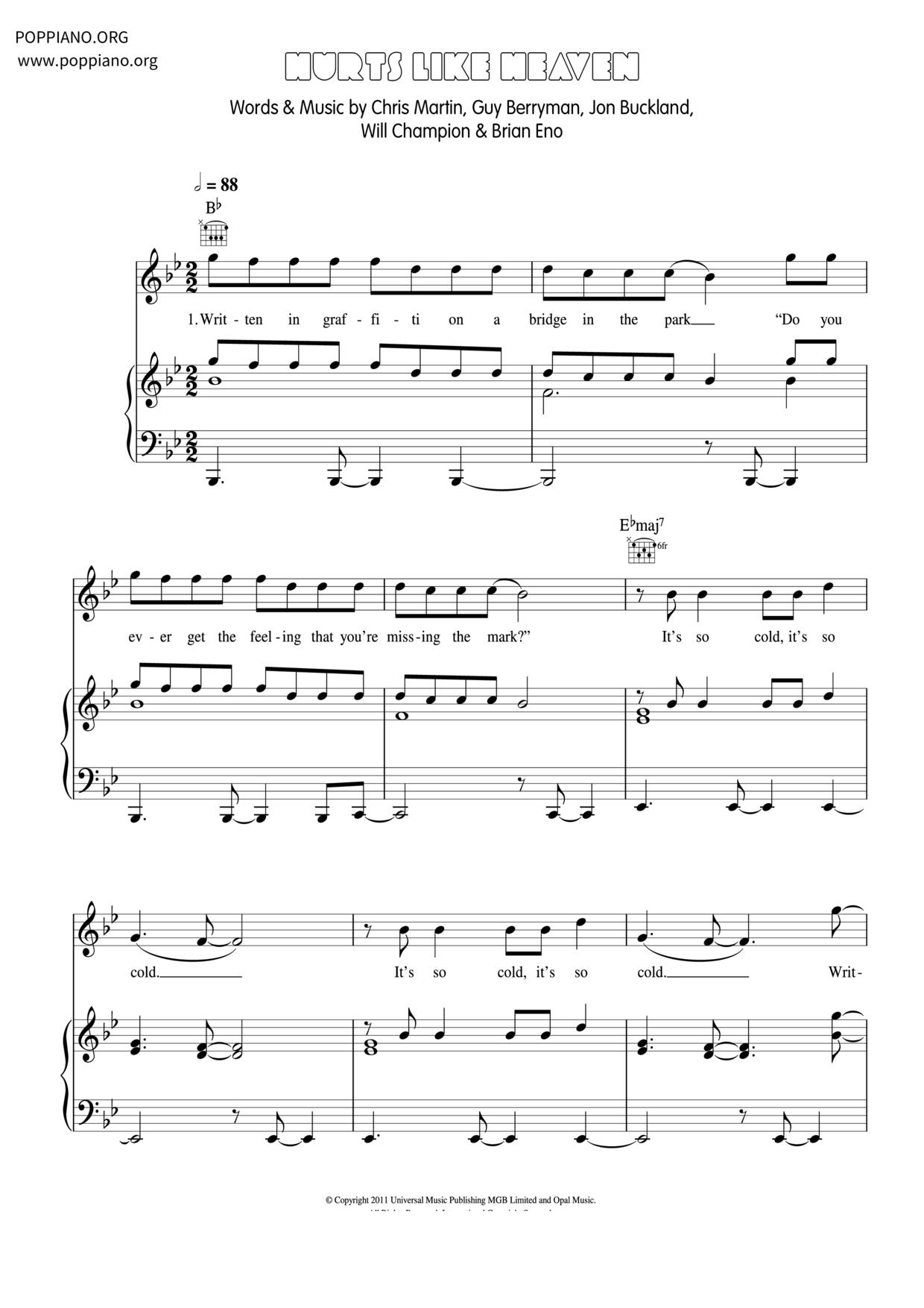 Hurts Like Heaven琴谱