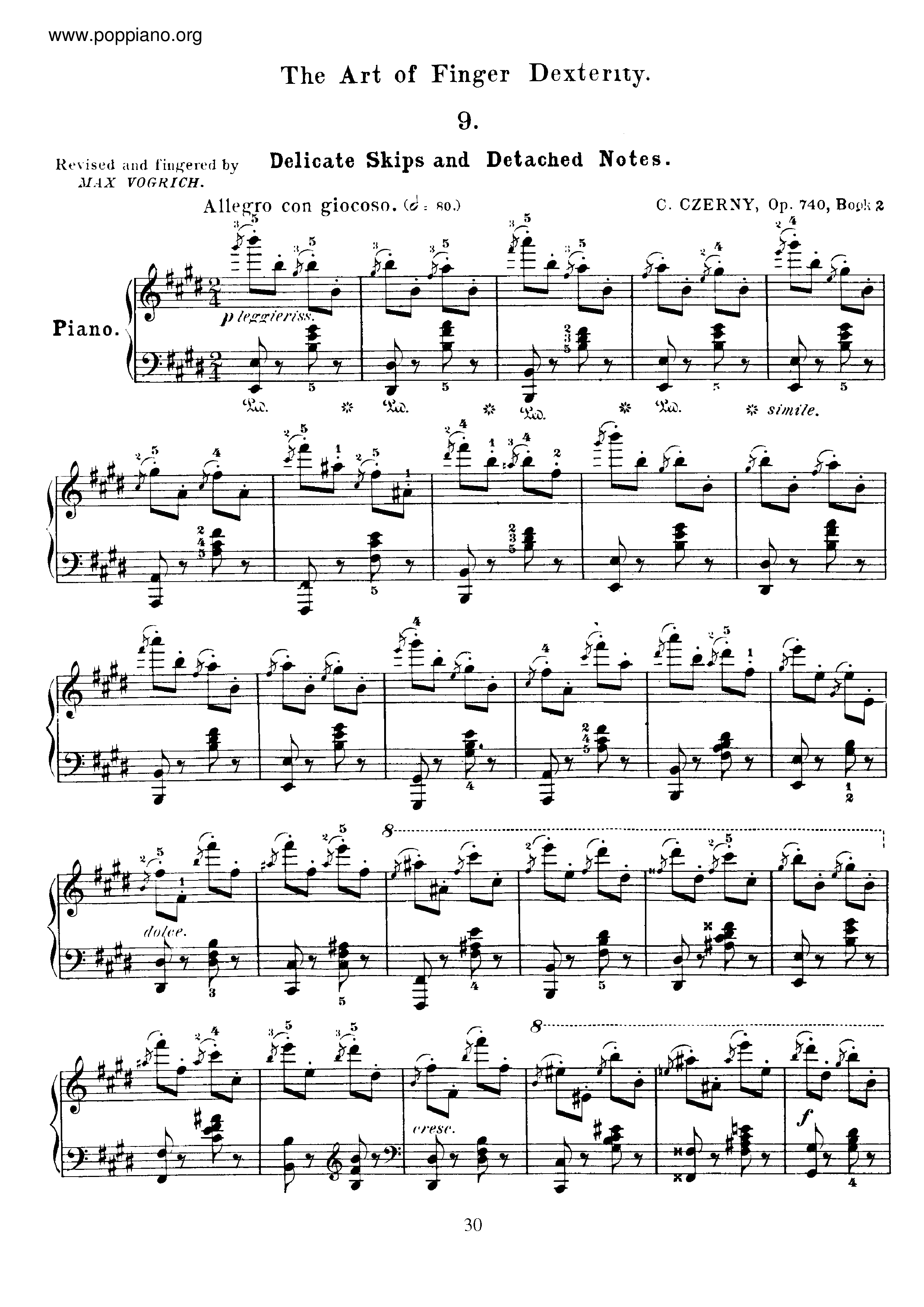 The Art Of Finger Dexterity, Op.740 Book 2琴谱