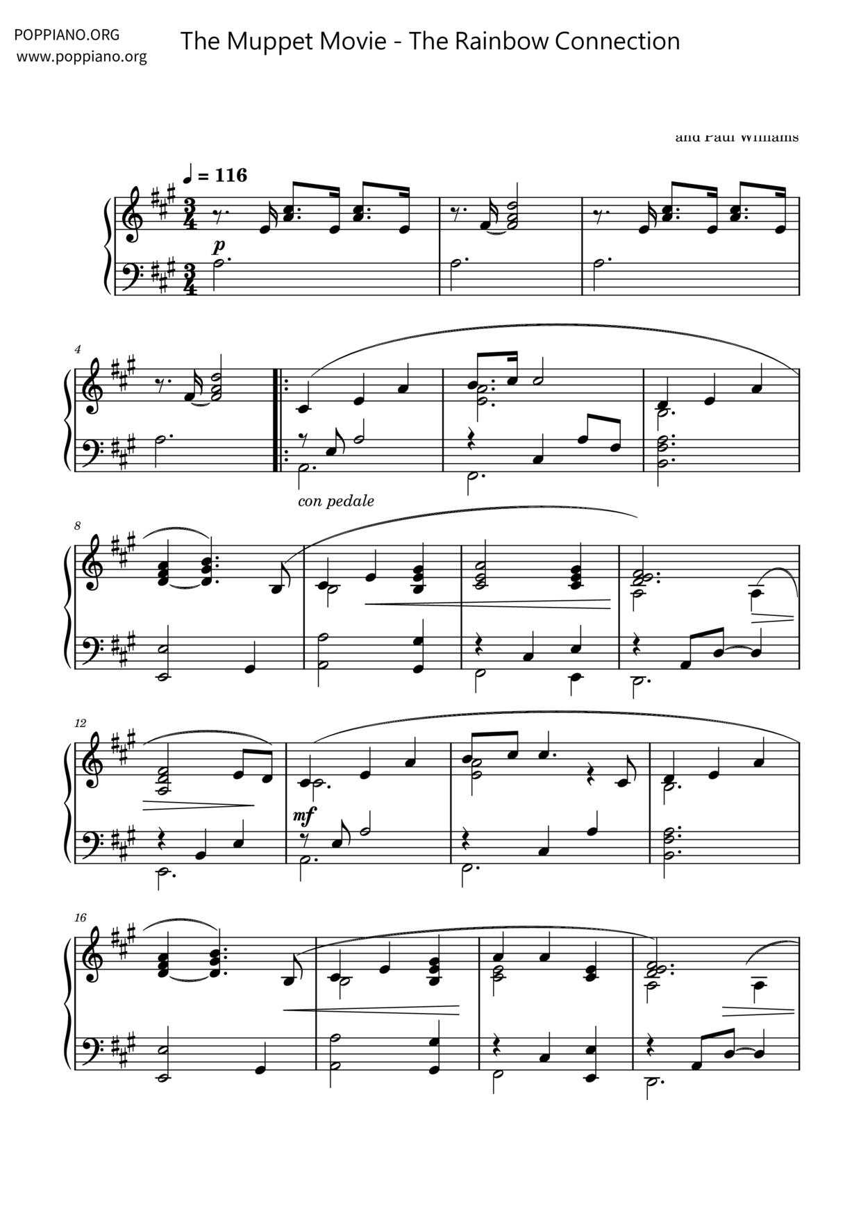 The Rainbow Connection琴谱