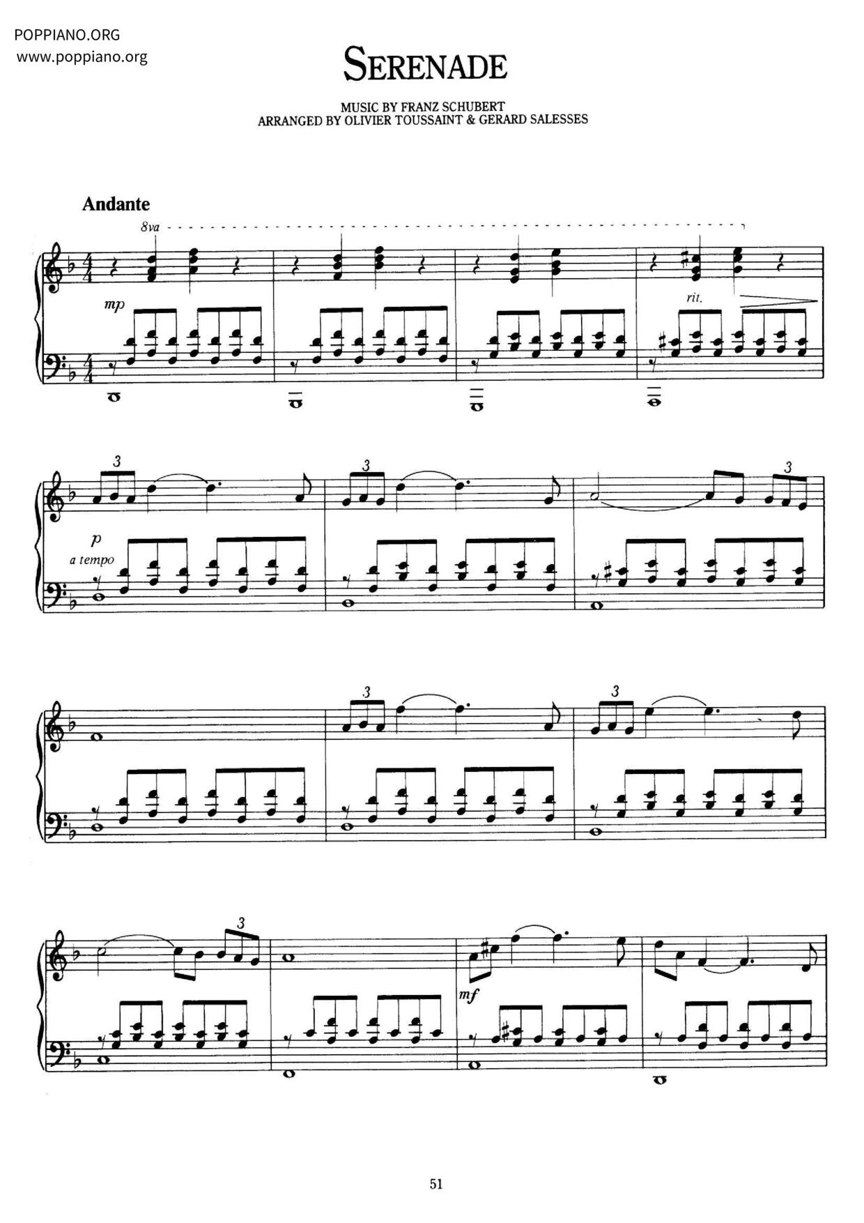 Serenade琴谱