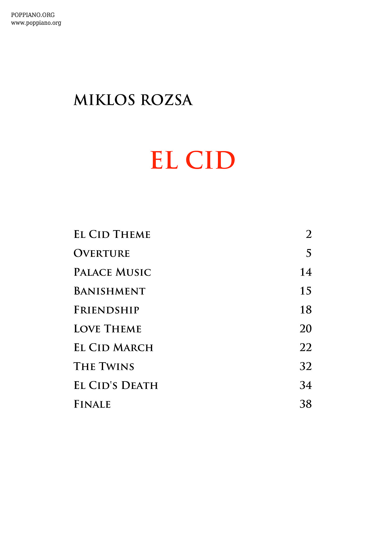 El Cid (March)琴谱