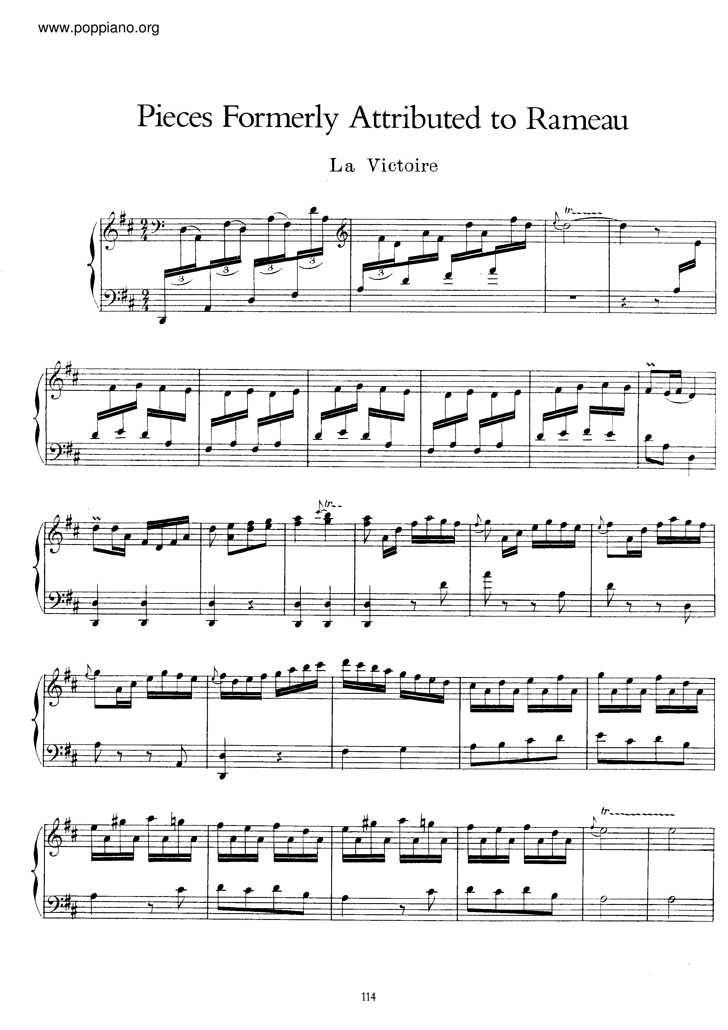 Pieces de Clavecin attribuees a Rameau琴谱