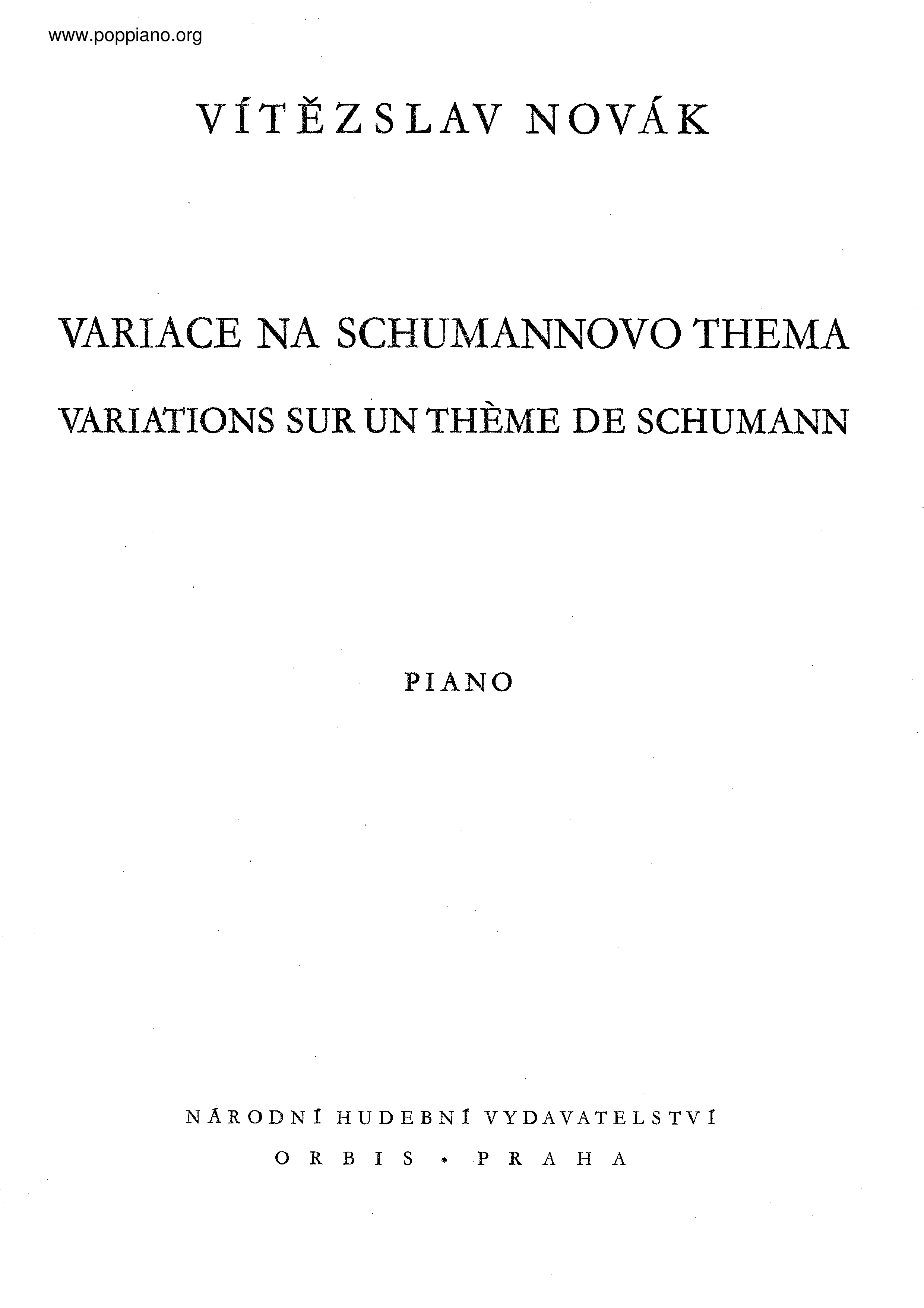Variations on a Theme by Schumann琴谱
