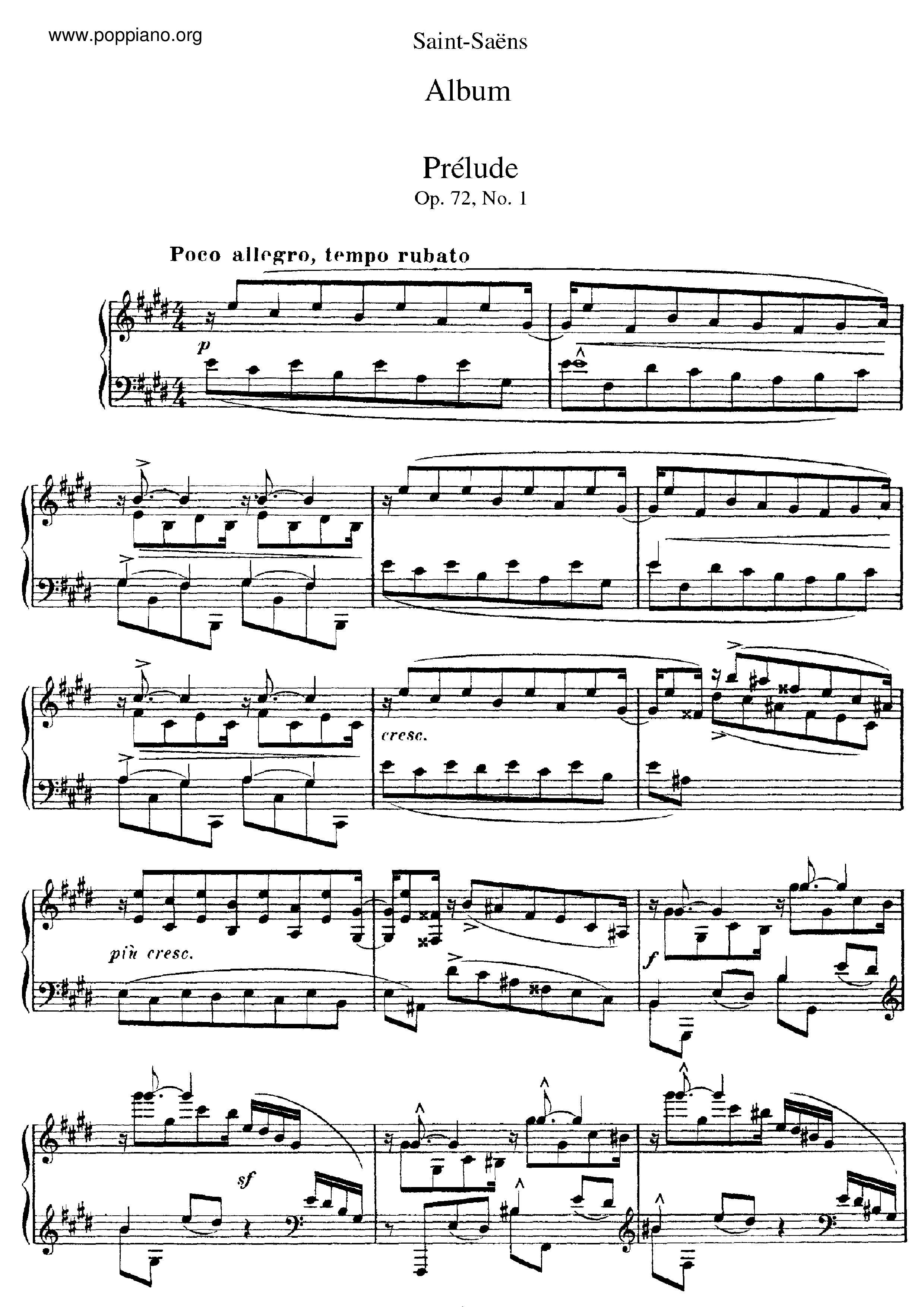 Album, Op.72琴谱