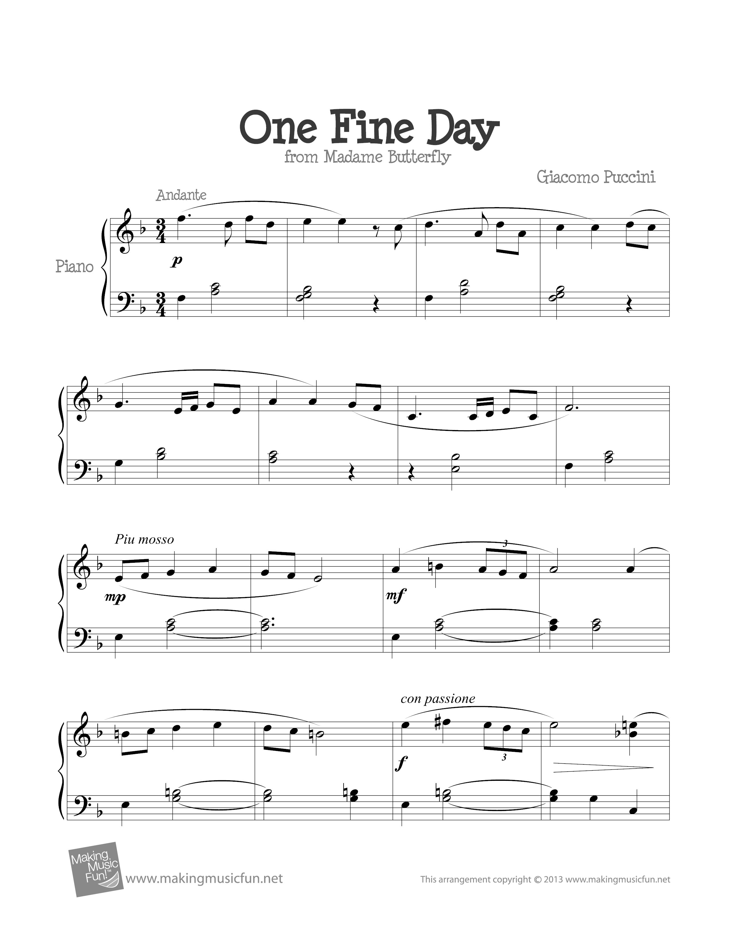 One Fine Day From 