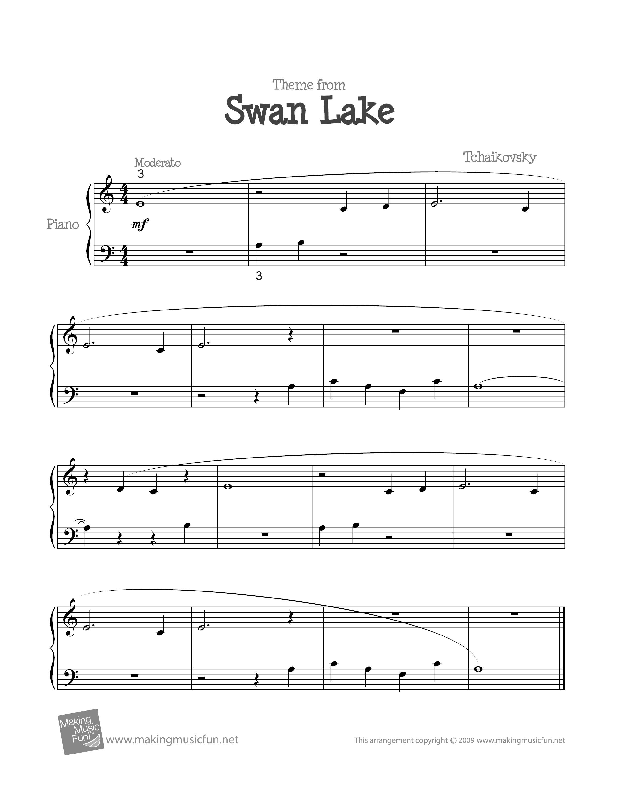Swan Lake琴谱