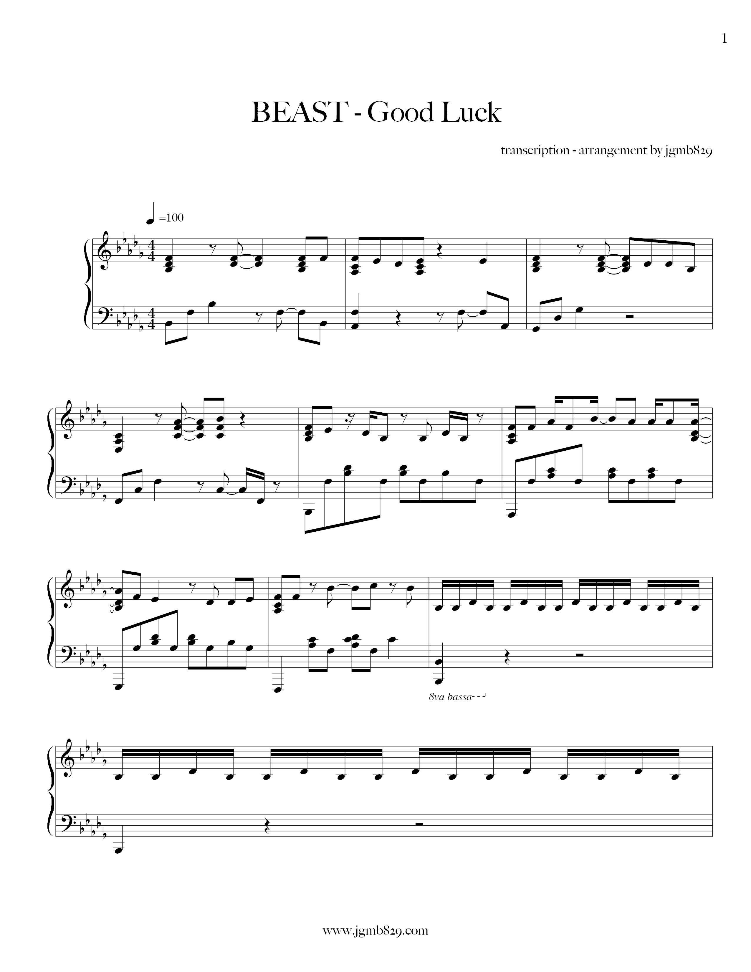 Good Luck琴谱