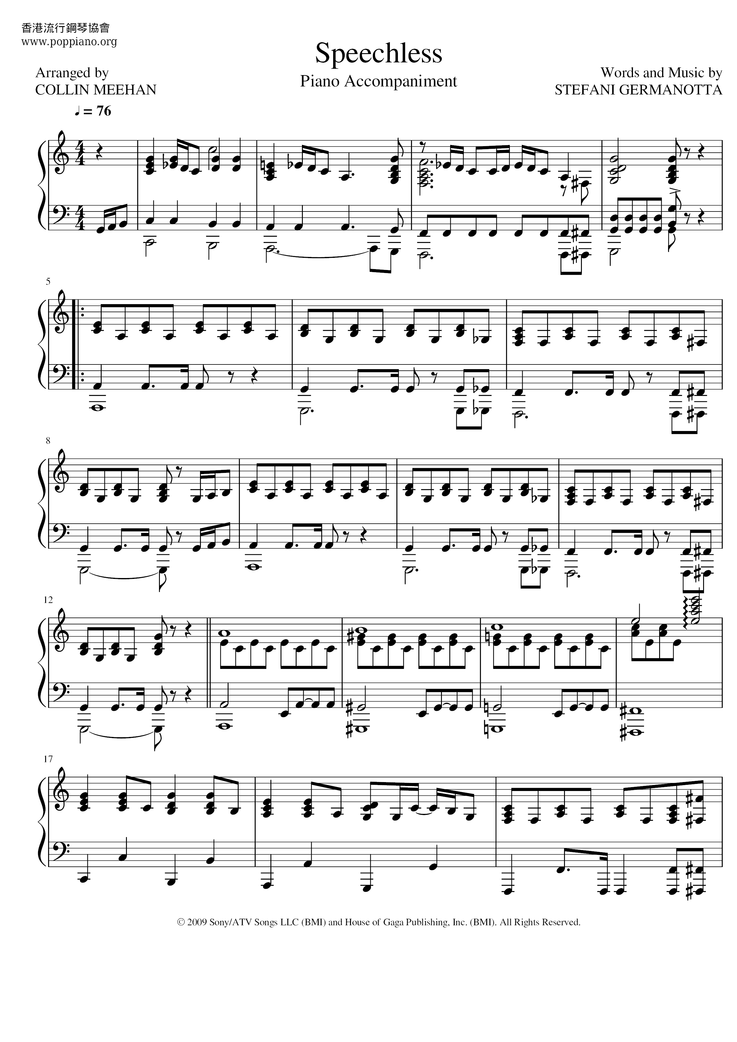 Aladdin - Speechless琴谱