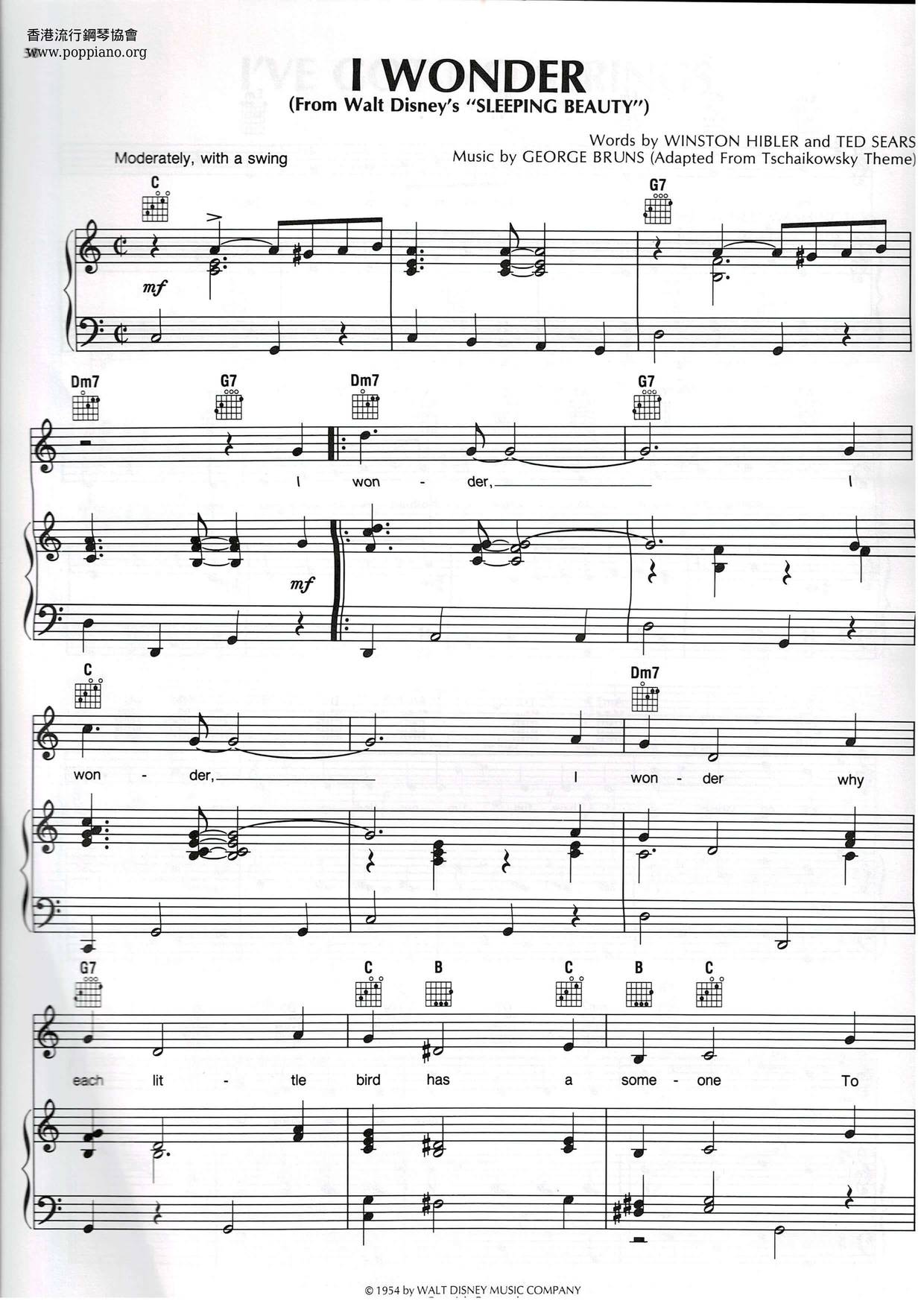 Sleeping Beauty - I Wonder琴谱
