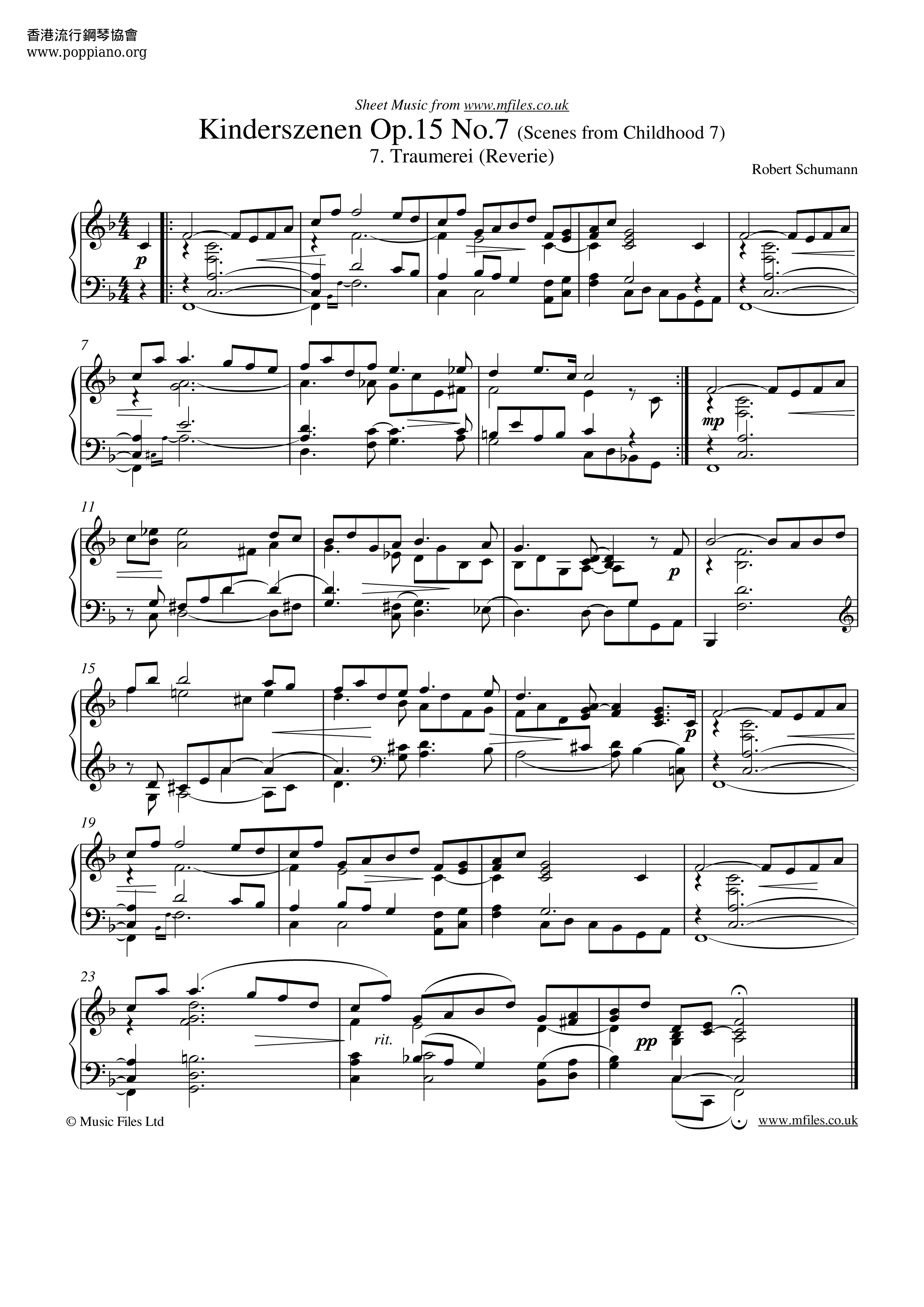 Kinderszenen Op.15 No.7琴谱