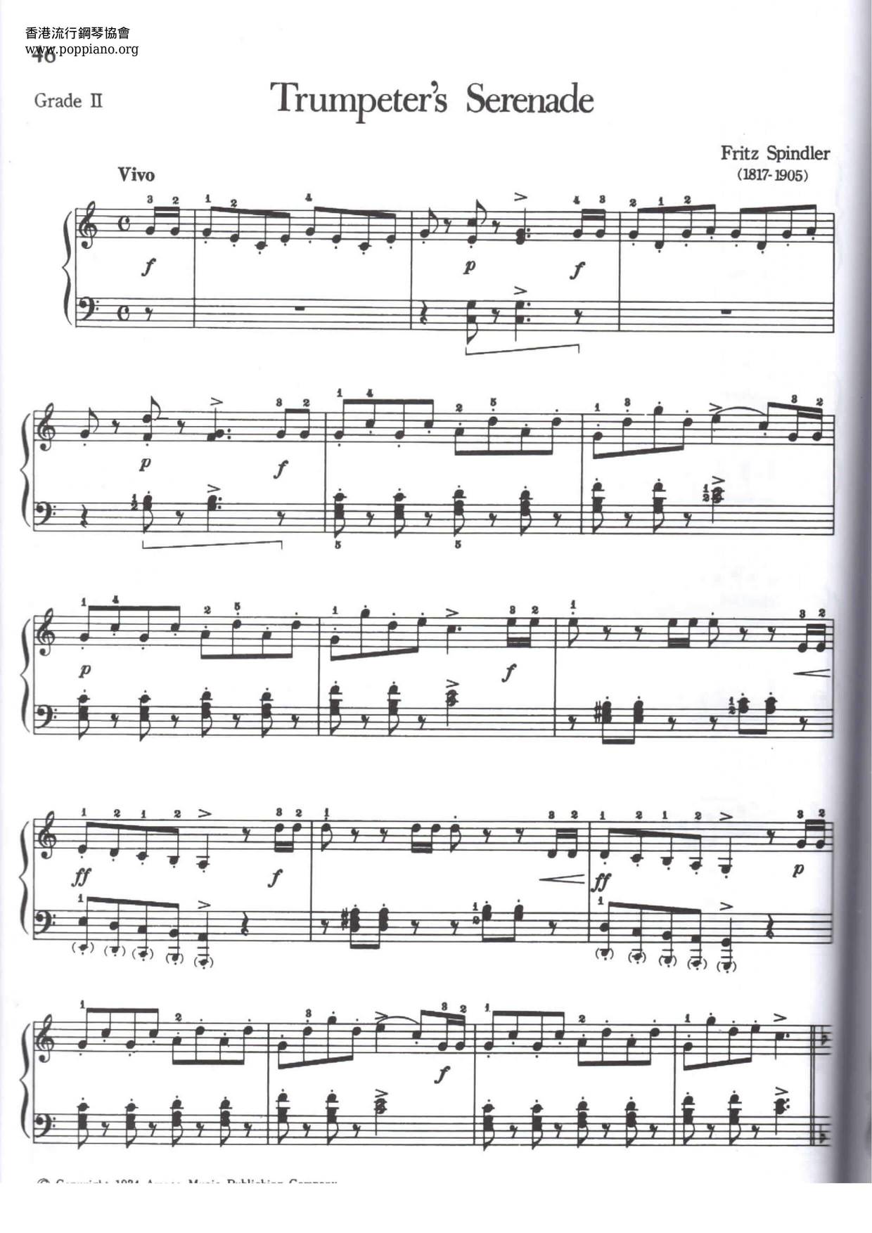 Trumpeter's Serenade琴谱