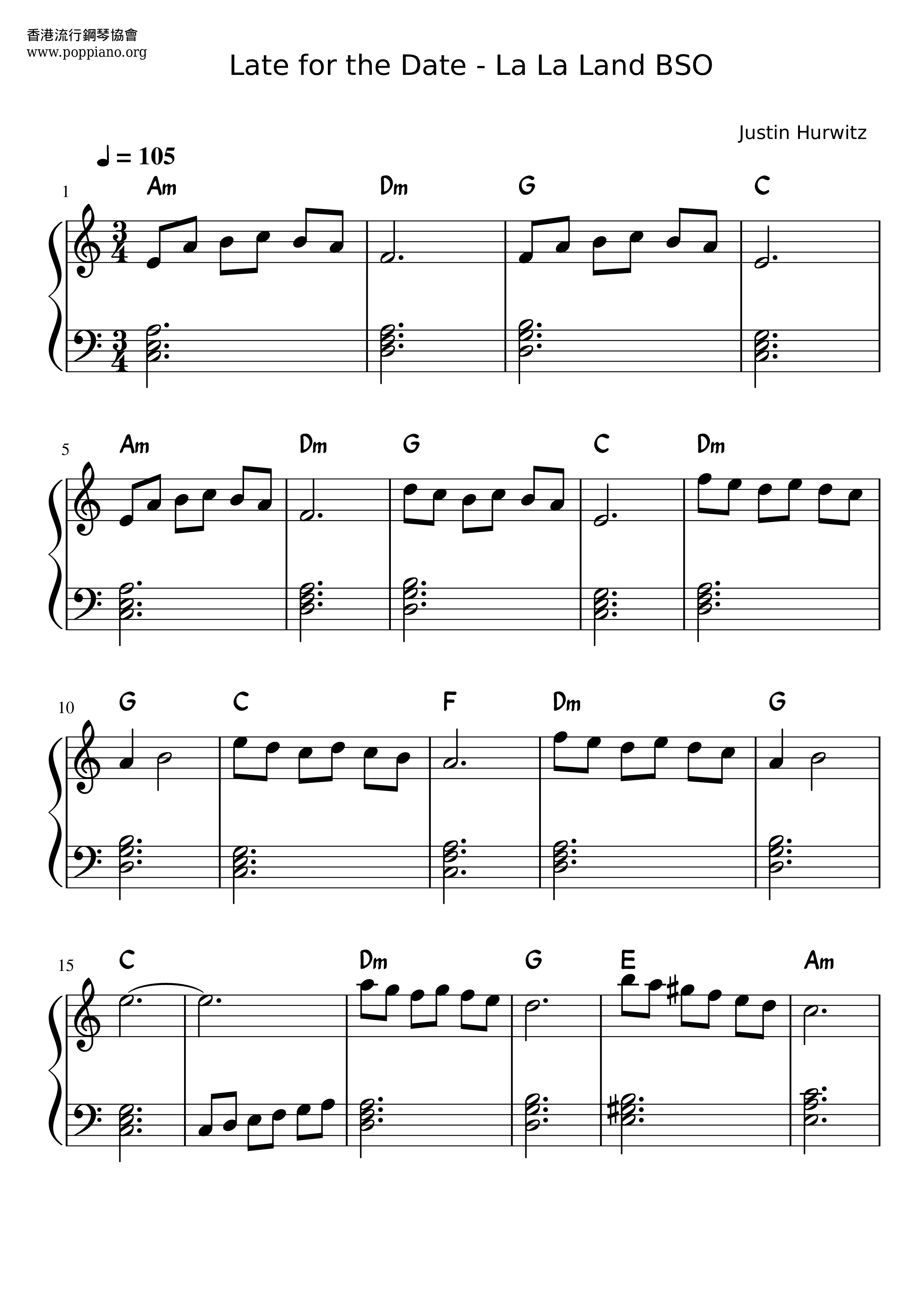 La La Land - Mia & Sebastian's Theme琴谱