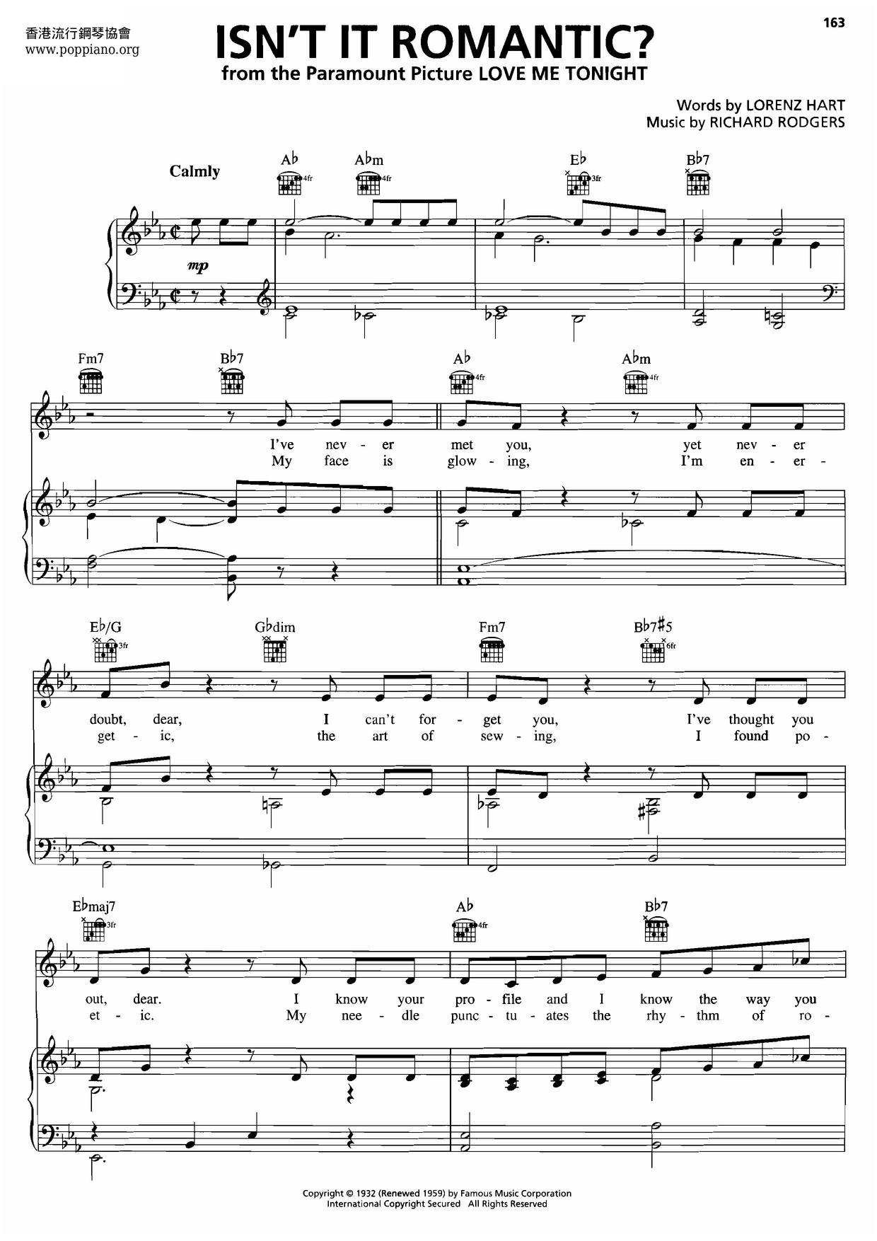 Isn't It Romantic?琴谱