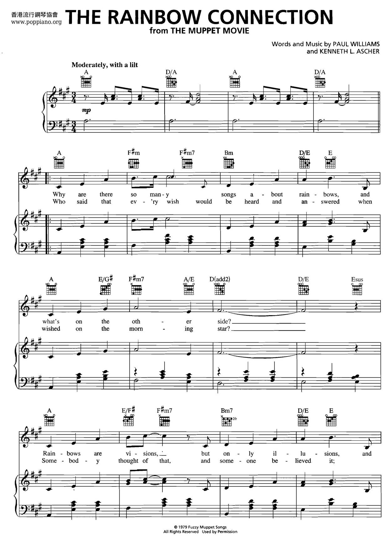 The Rainbow Connection琴谱