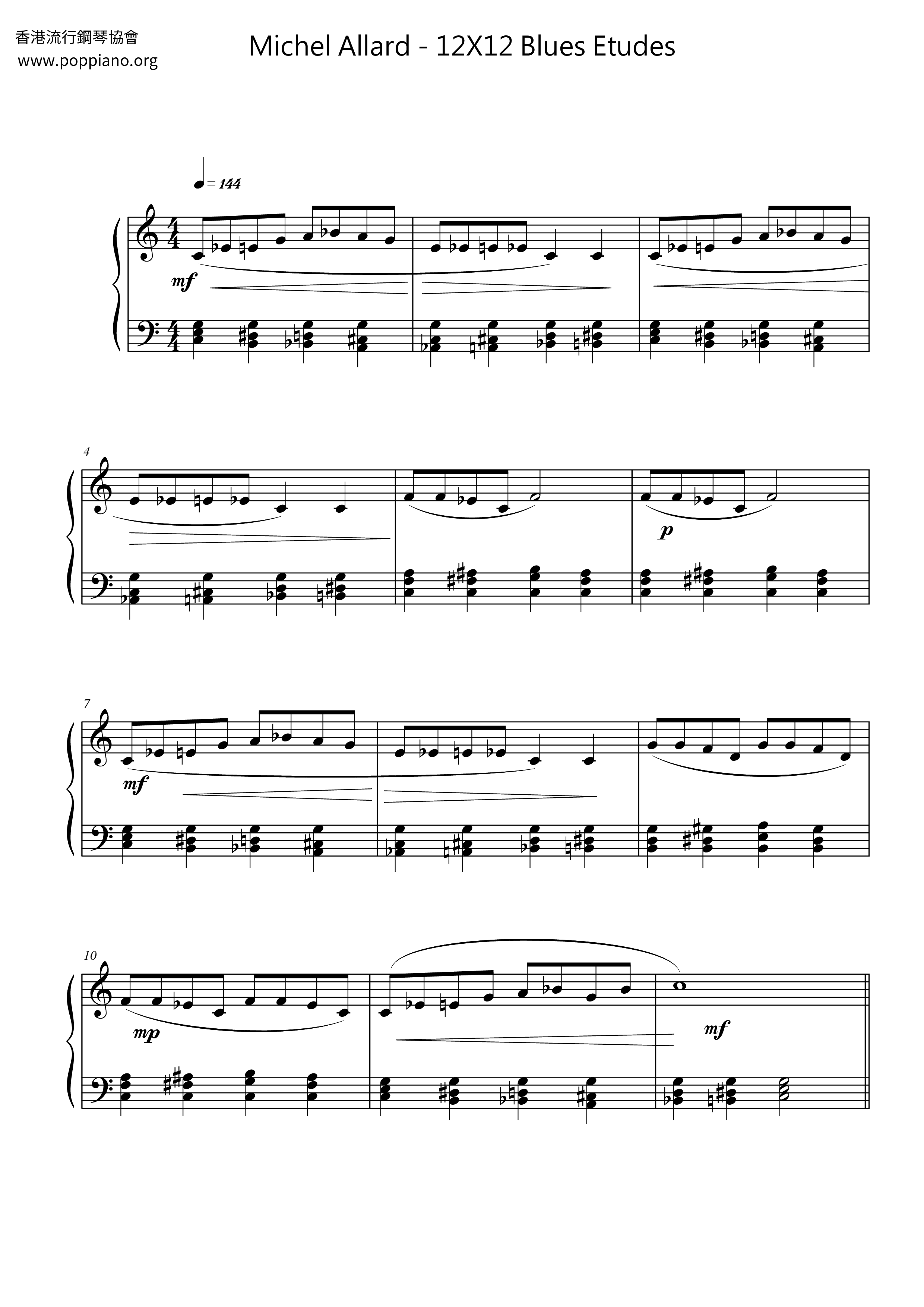 12X12 Blues Etudes琴谱