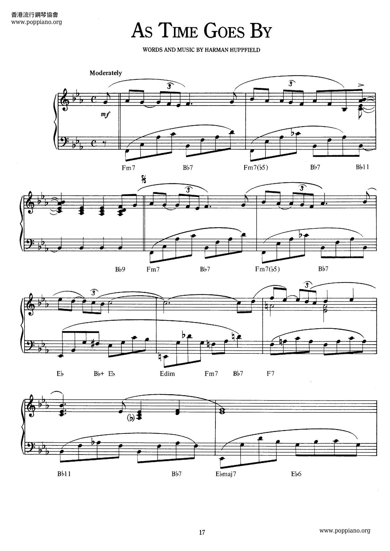 As Time Goes By琴谱