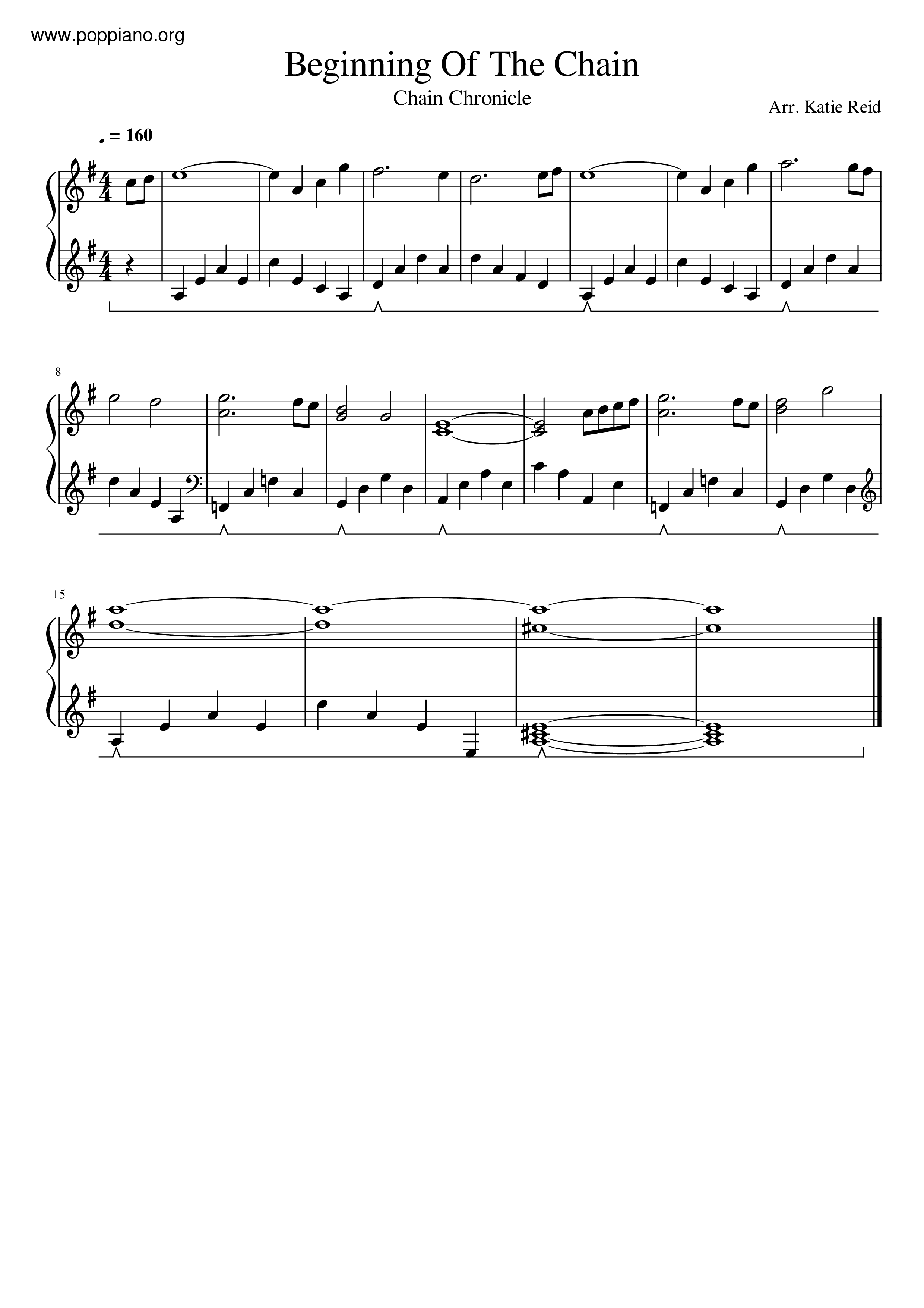 Beginning Of The Chain琴谱