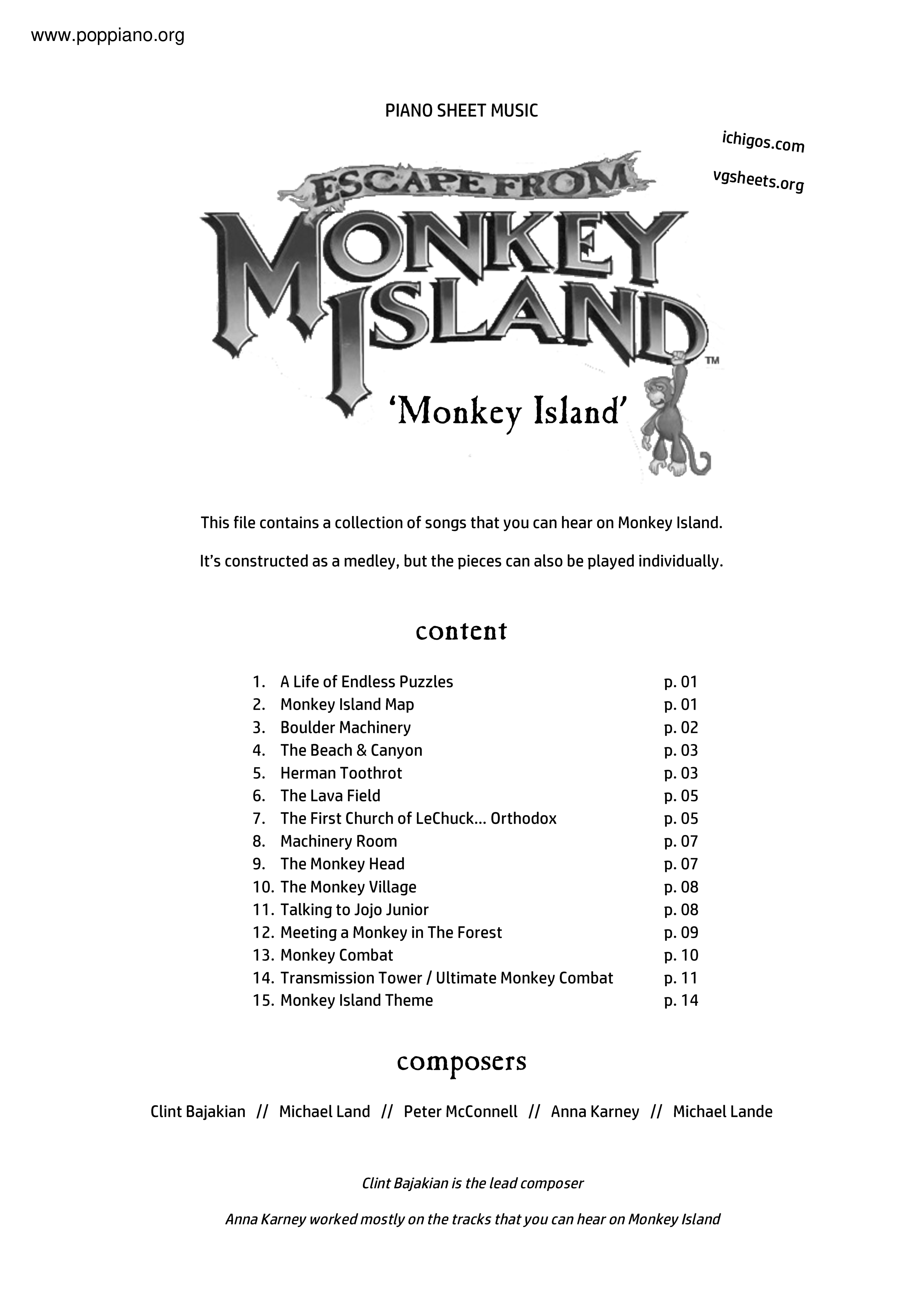 Monkey Island琴谱