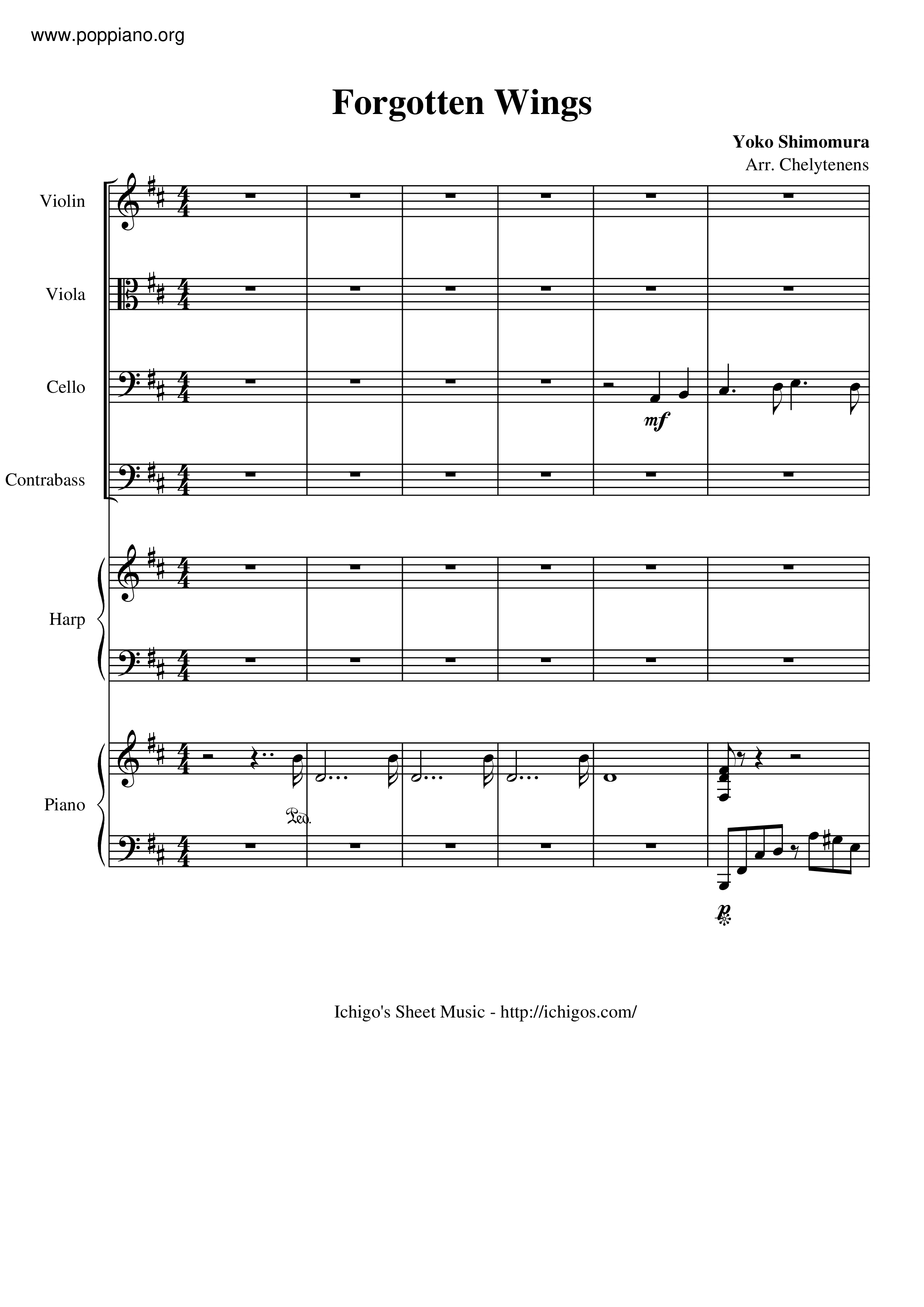 Forgotten Wings琴谱