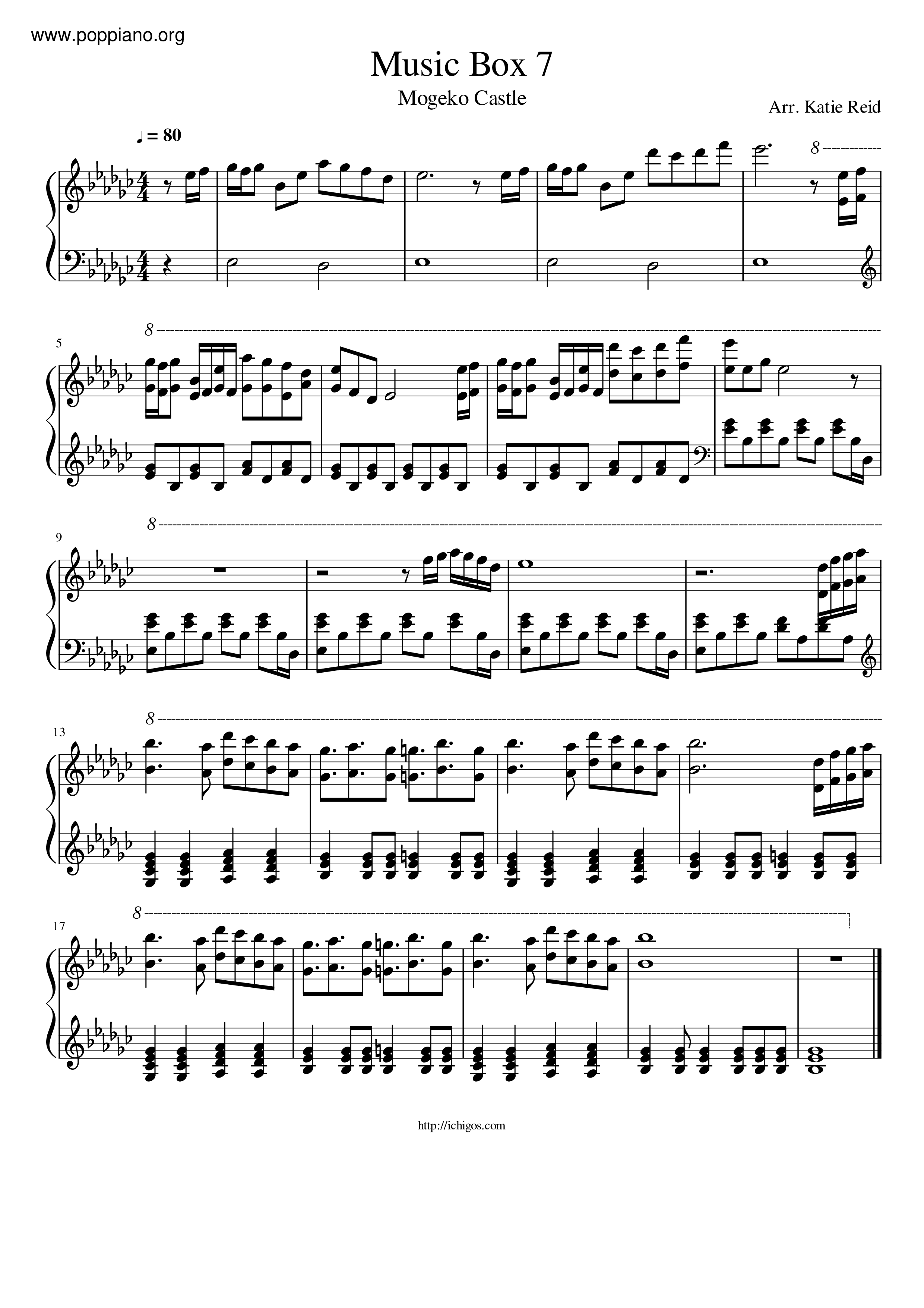 Music Box 7琴谱