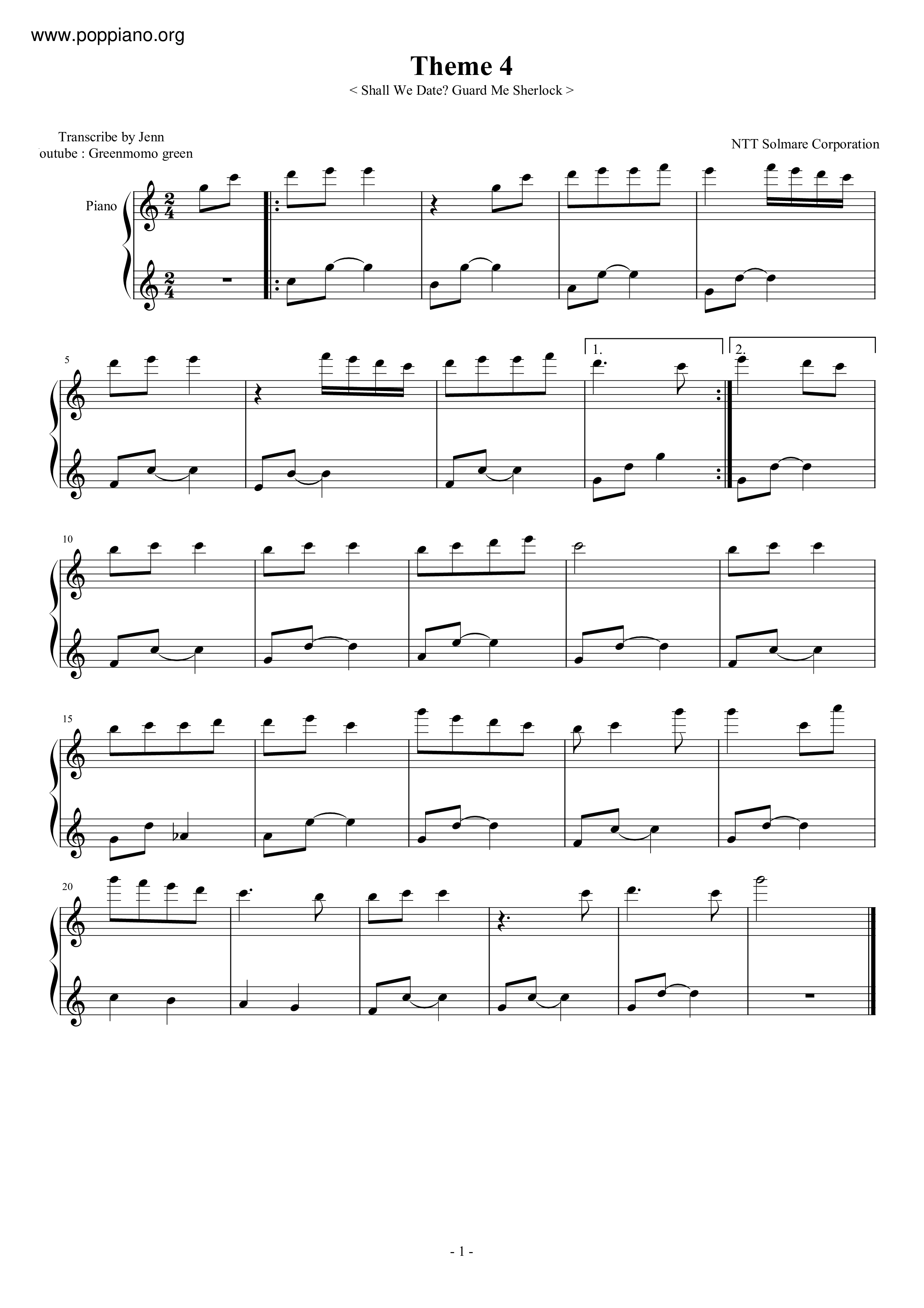 Theme 4琴谱