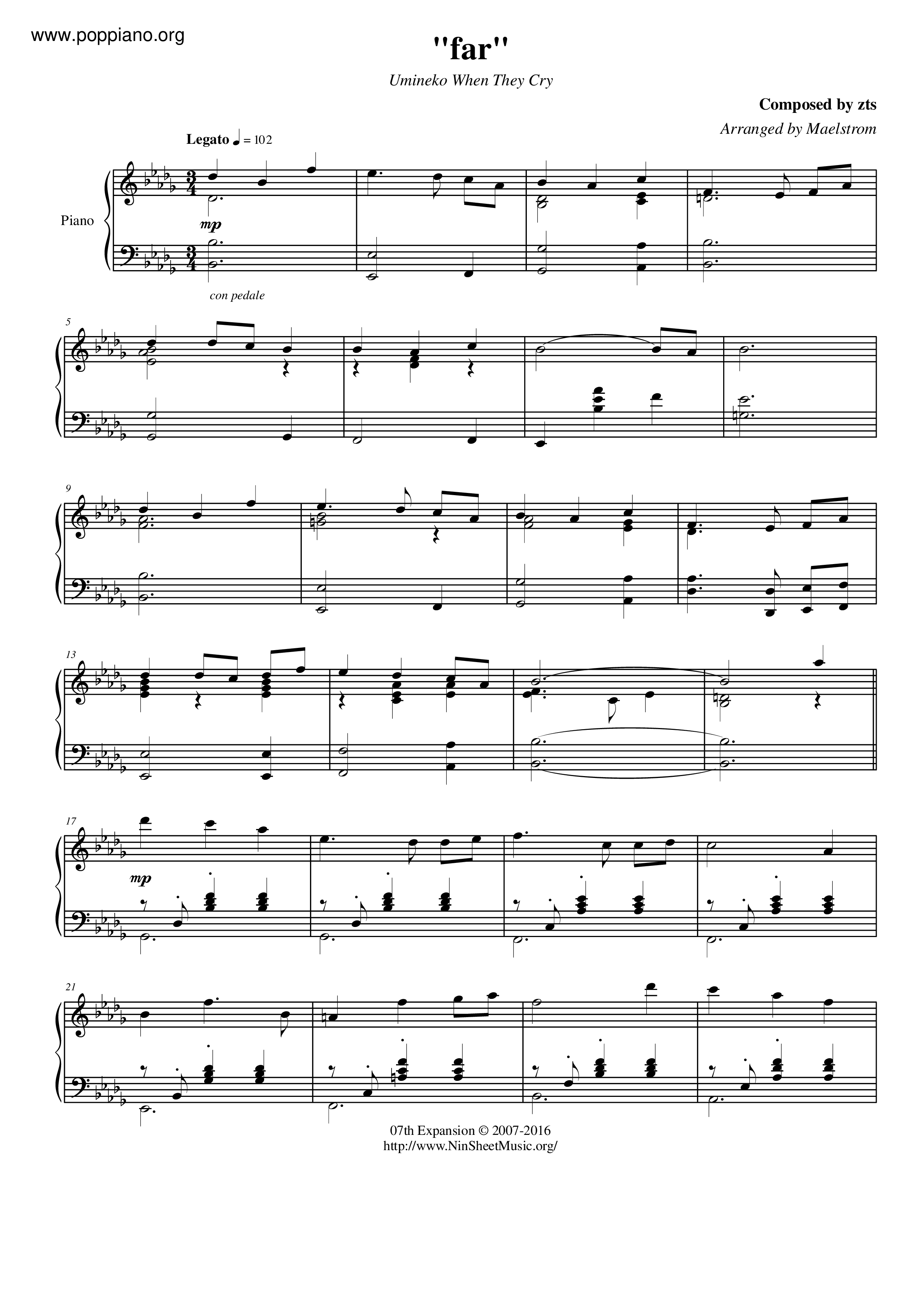 Far琴谱