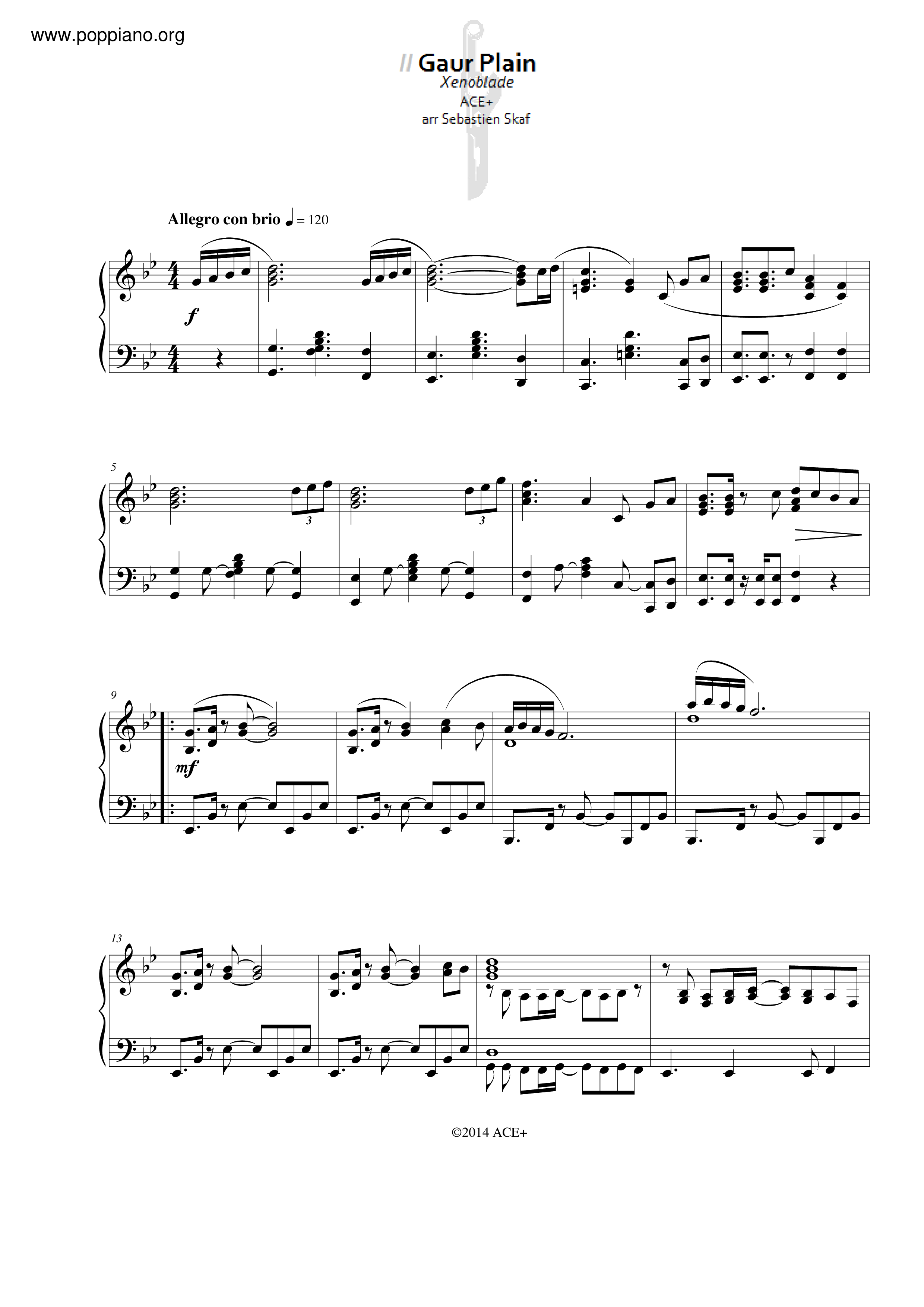 Gaur Plain琴谱