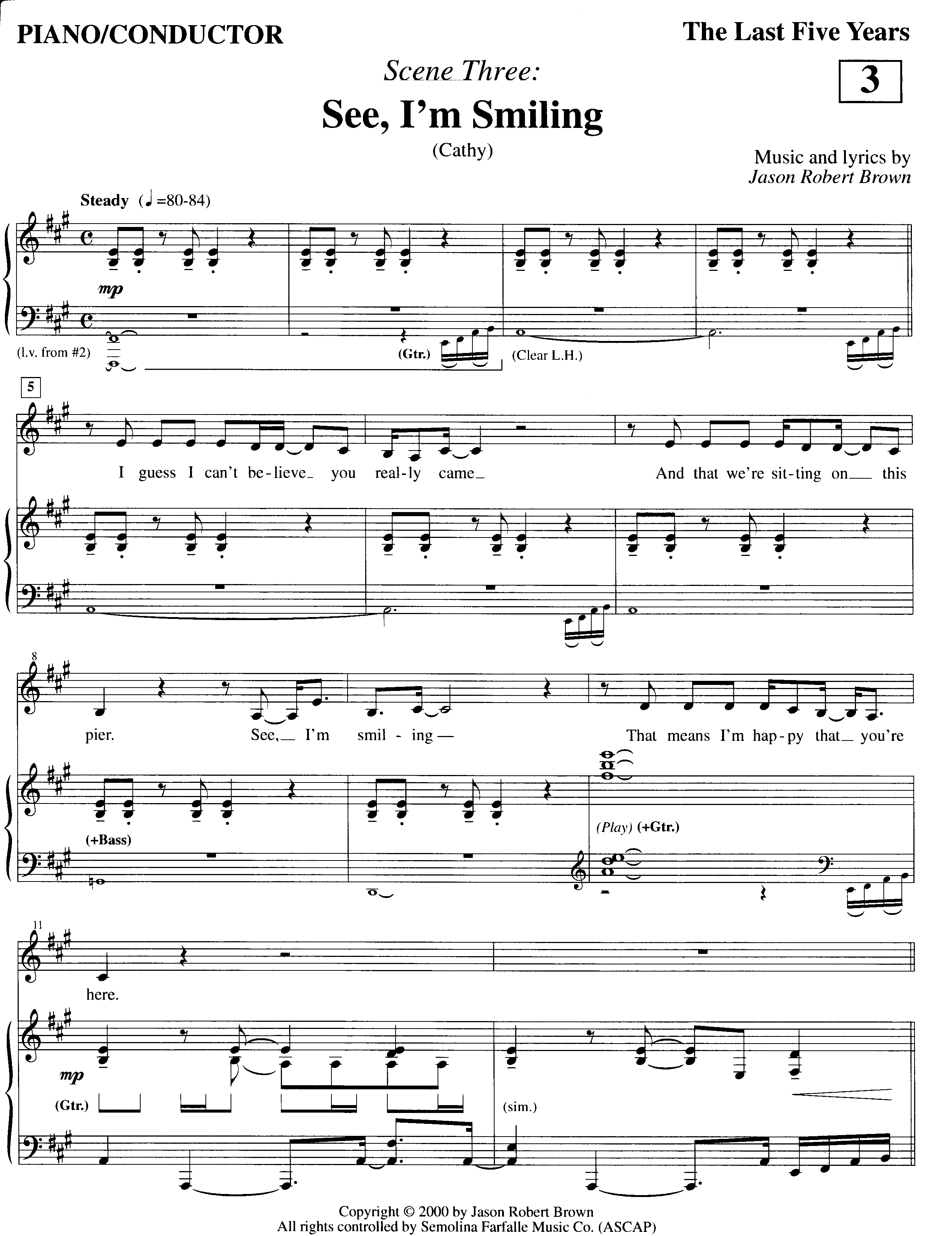 The Last Five Years - See, I'm Smiling琴谱