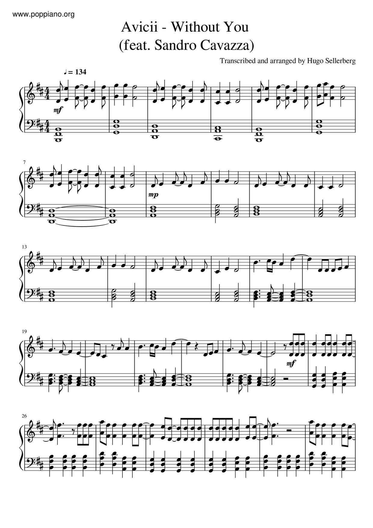 Without You琴谱