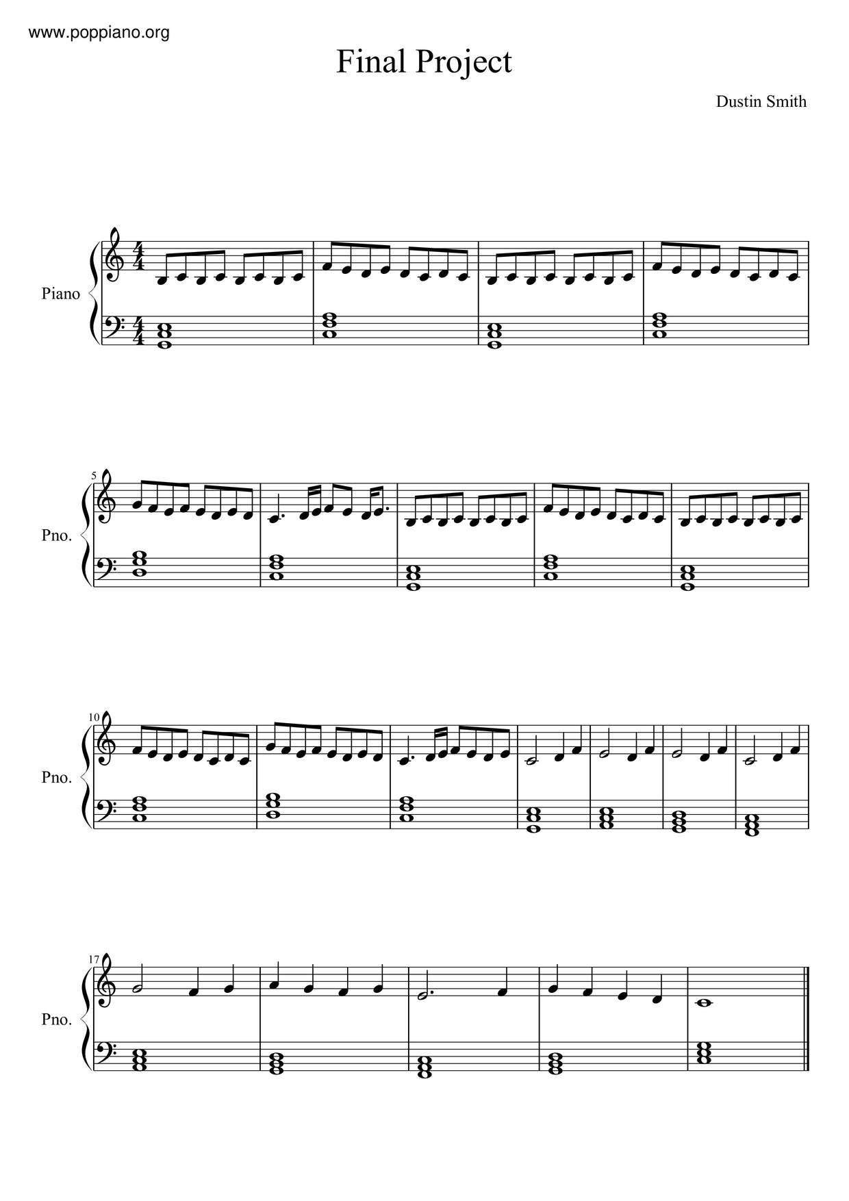 Music Theory Final琴谱