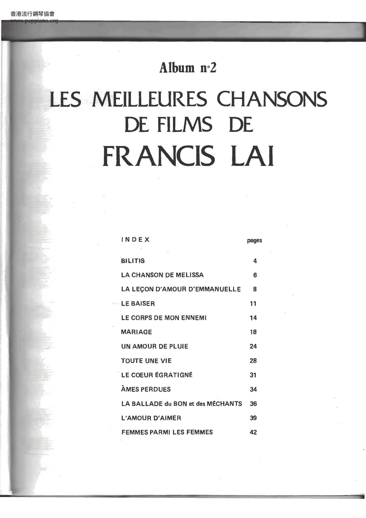 Les Meilleures Chansons De Films Album 2 - 44 Pages琴谱
