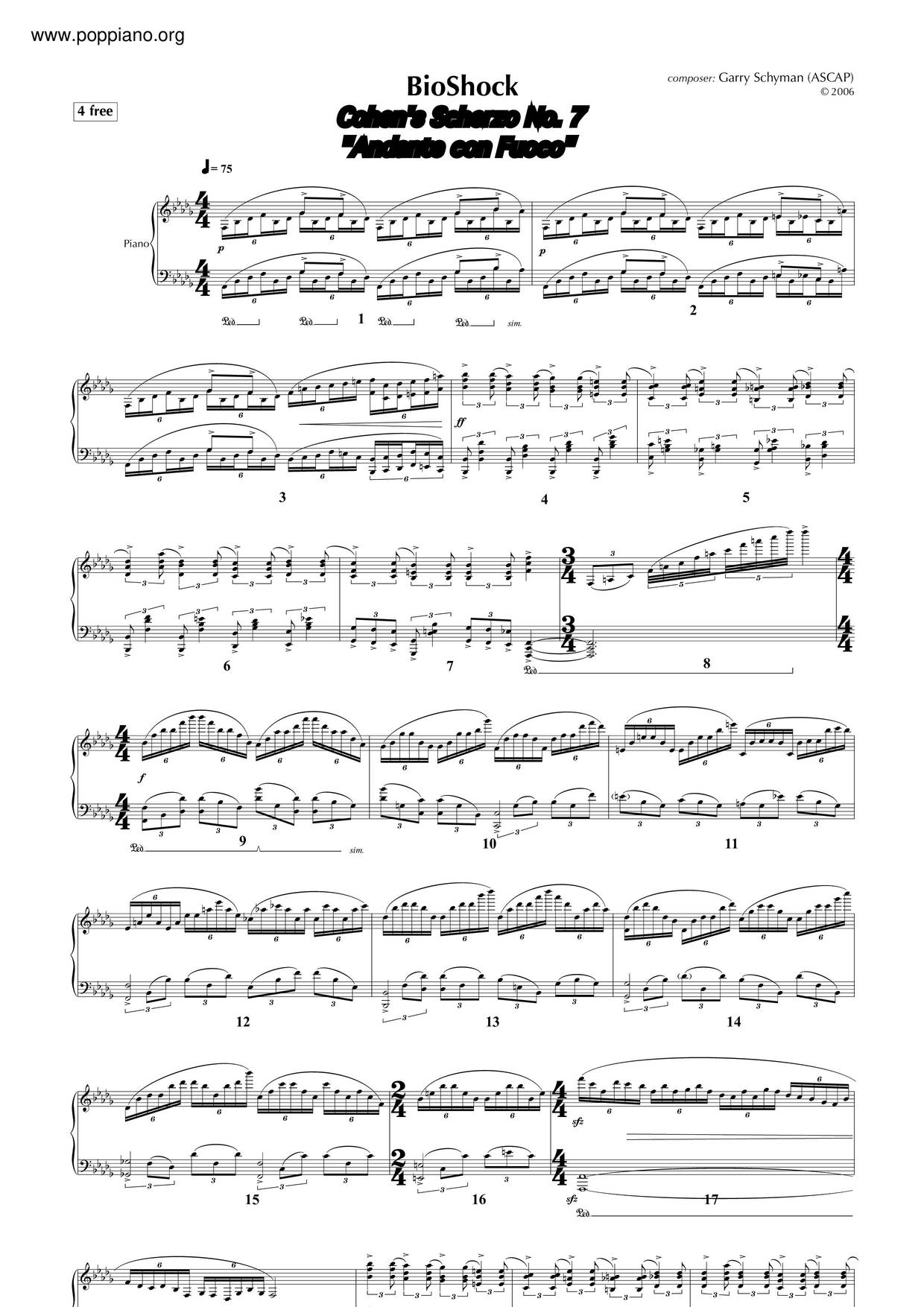 Cohen's Masterpiece琴谱