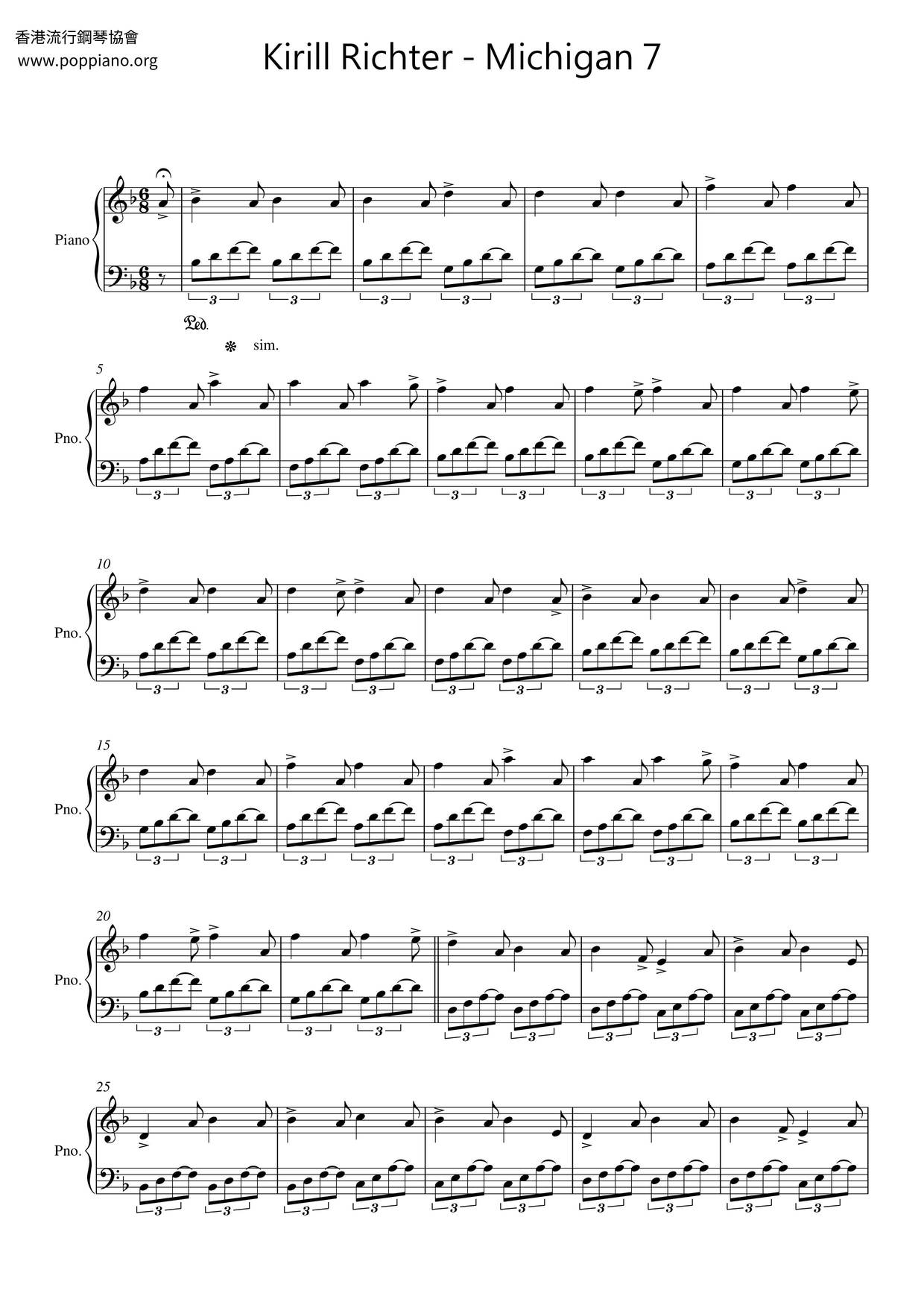 Michigan 7琴谱