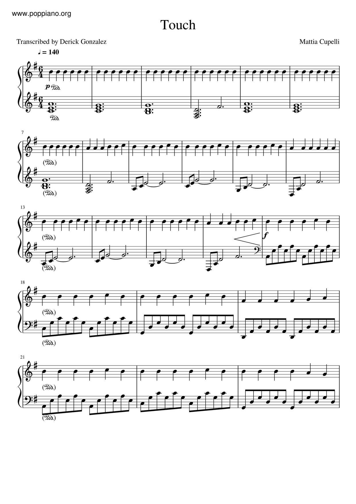 Touch琴谱