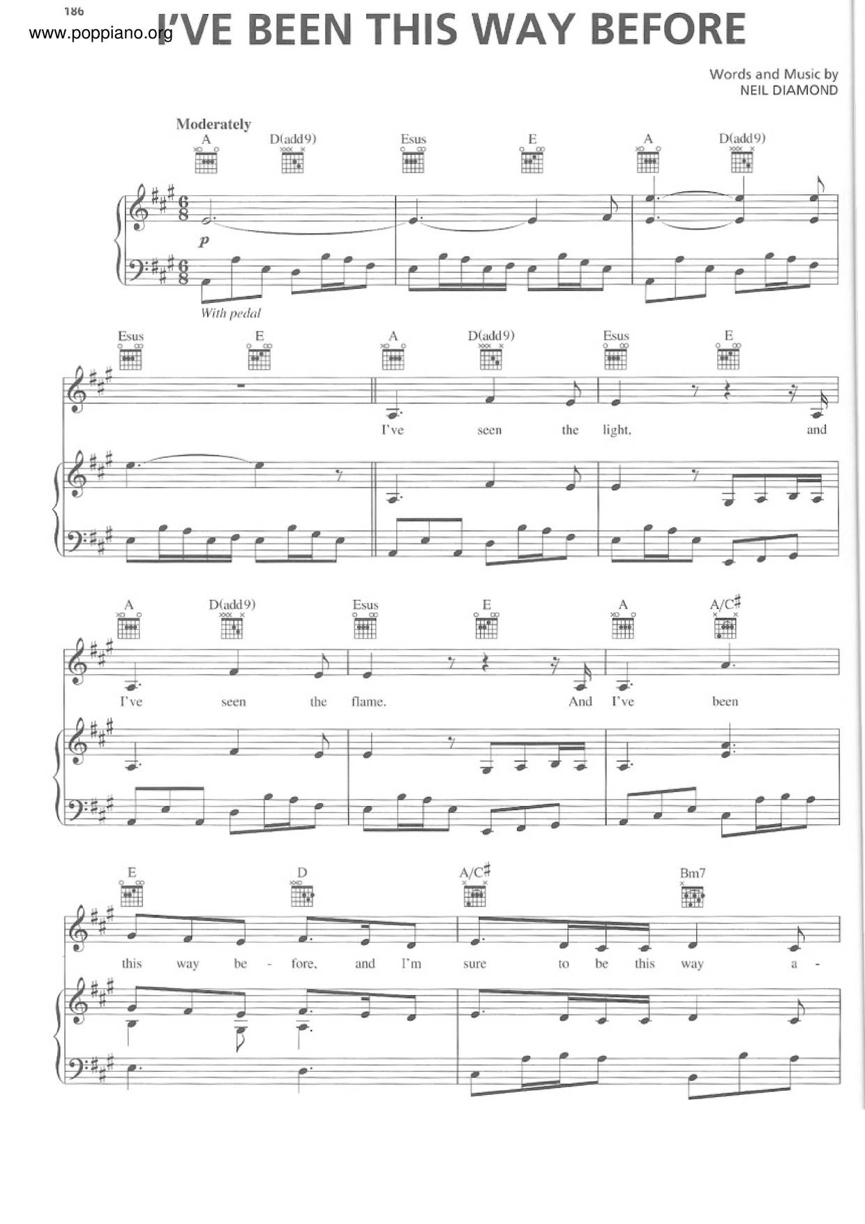 I've Been This Way Before琴谱