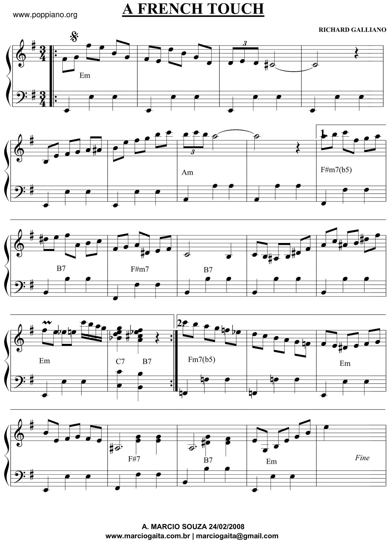 A French Touch琴谱