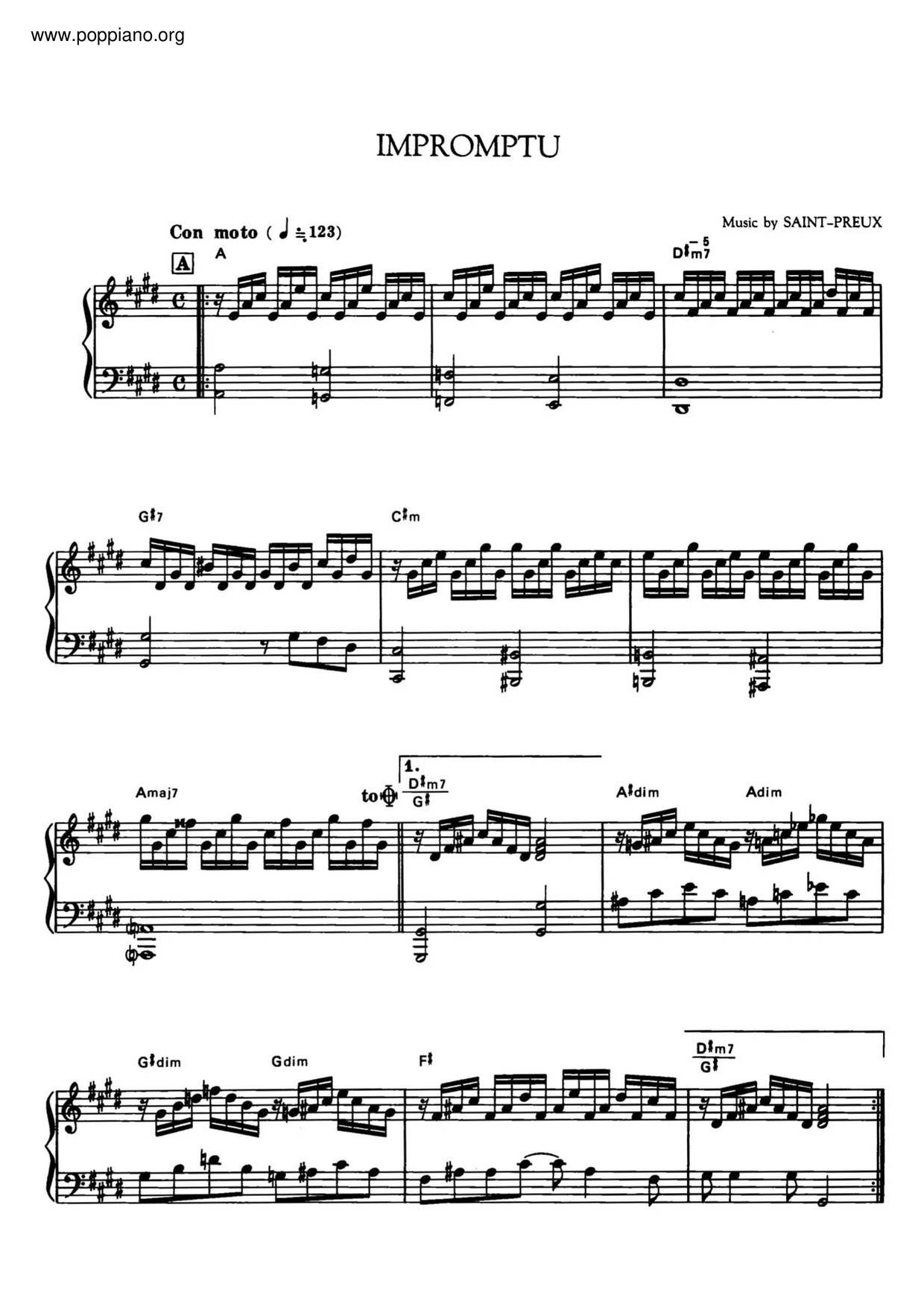 Impromtu琴谱