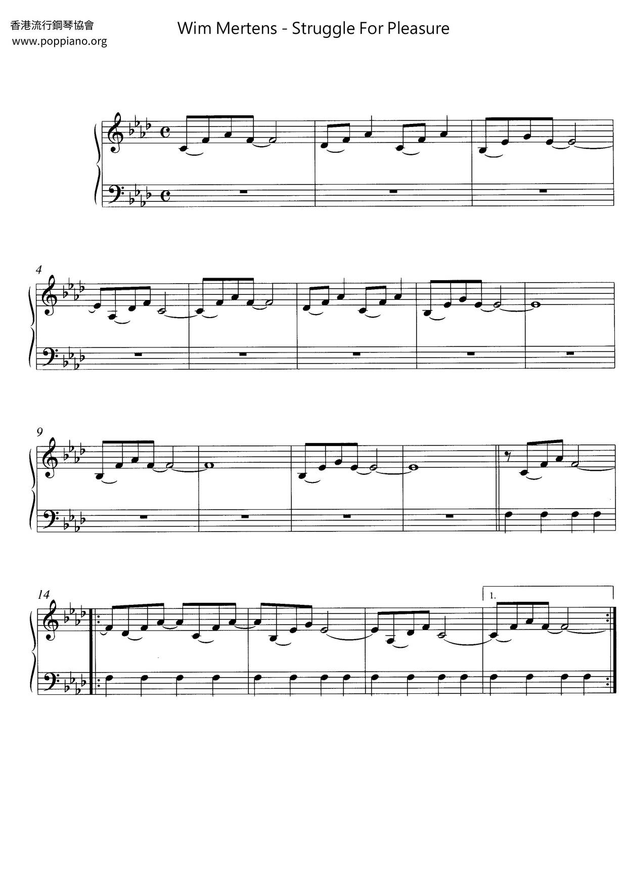 Struggle For Pleasure琴谱
