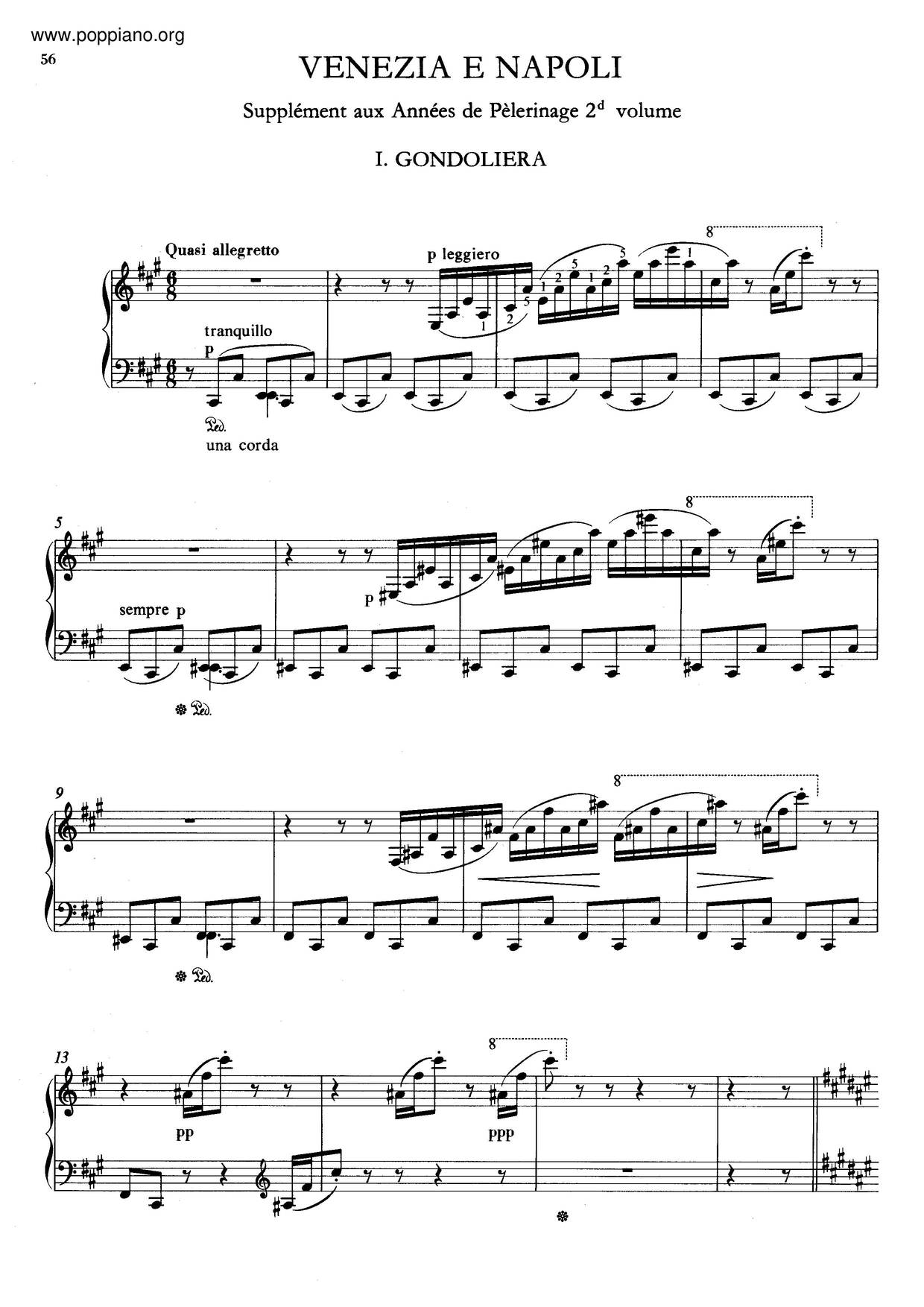 Années De Pèlerinage Ii, Supplément, S. 162琴谱