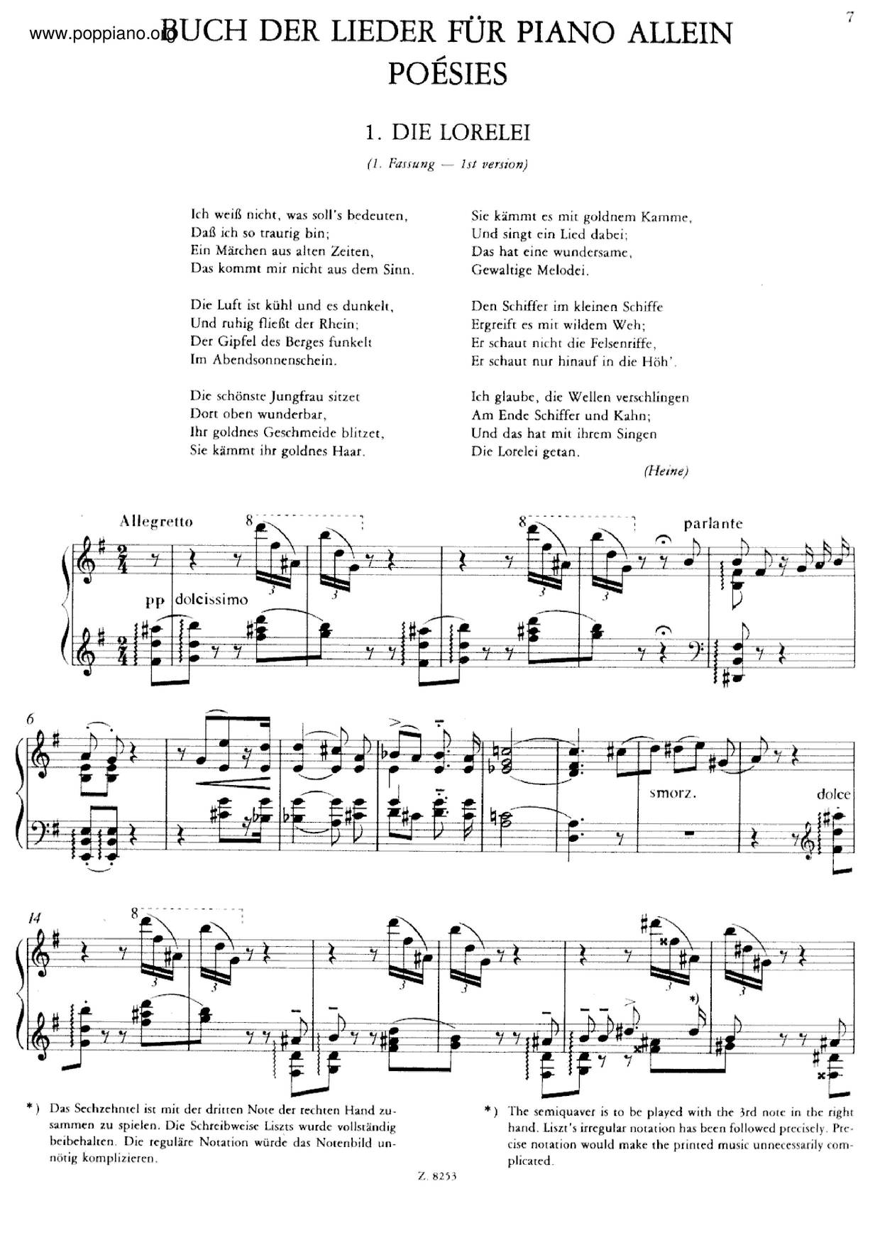 Buch Der Lieder I, S.531琴谱