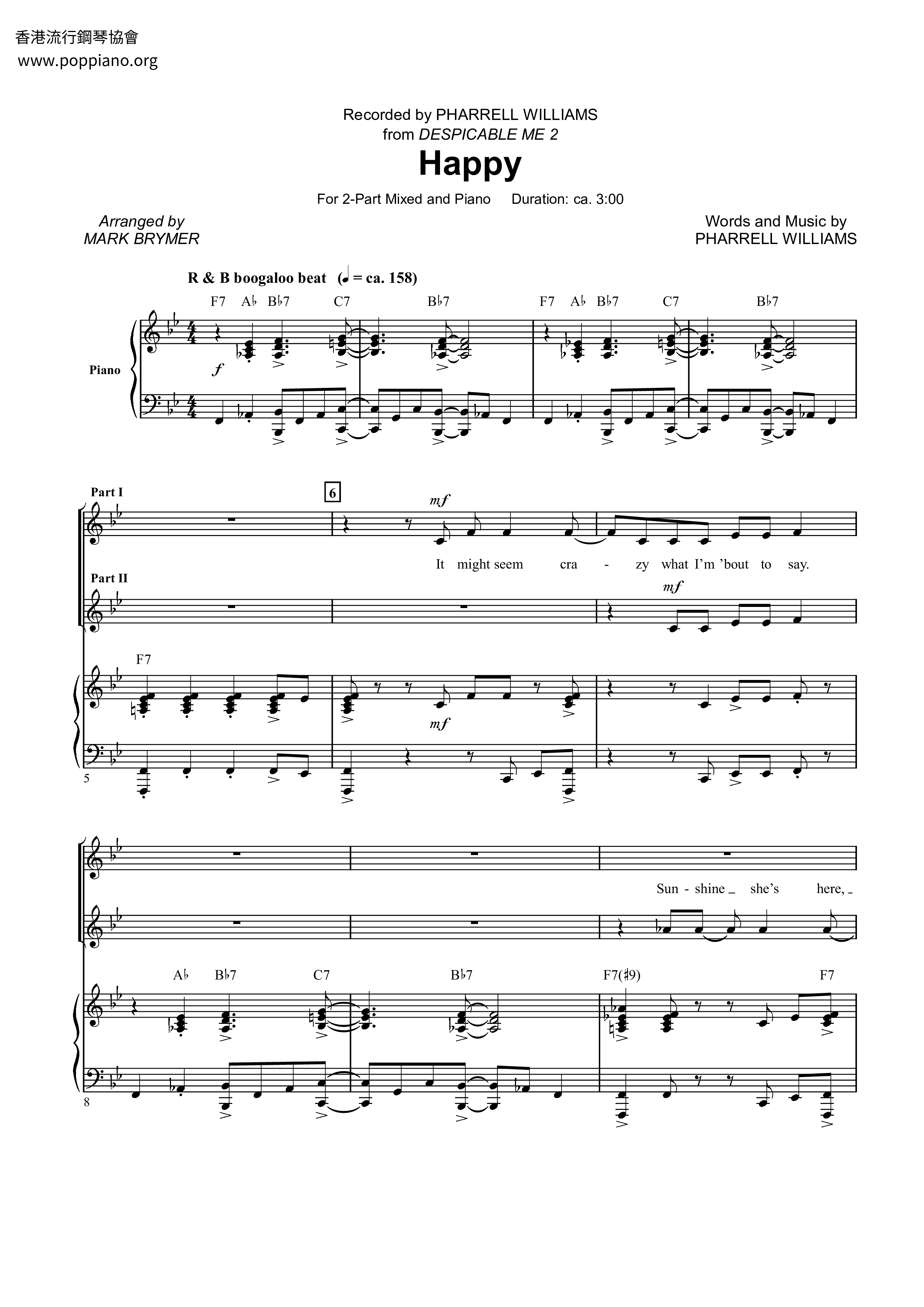 Despicable Me 2 - Happy琴谱