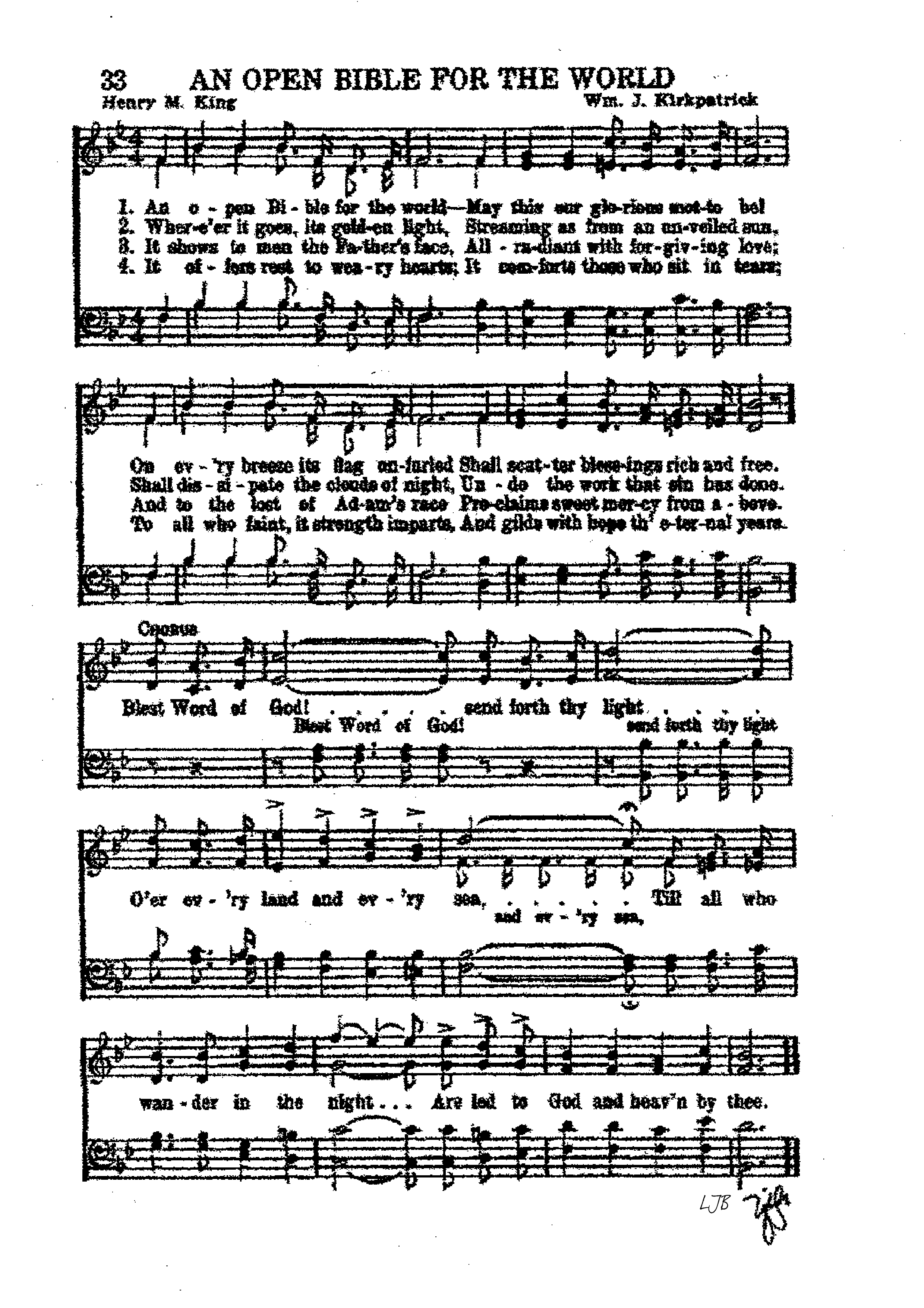 An Open Bible For The World琴谱