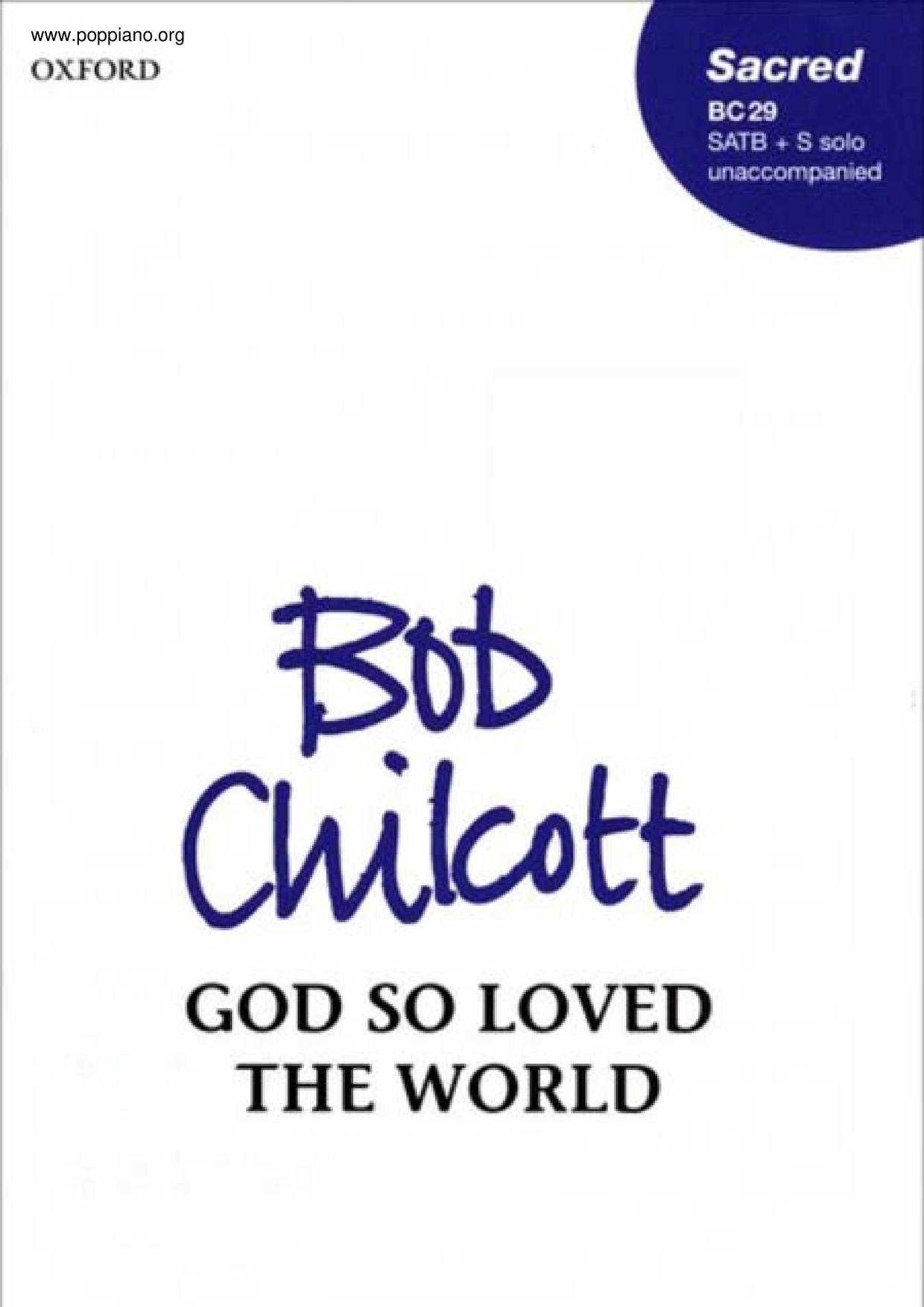 God So Loved The World琴谱