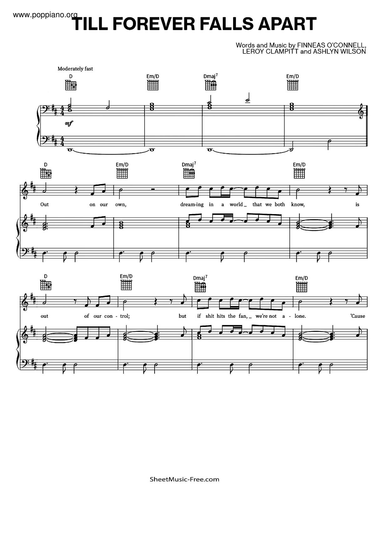 Till Forever Falls Apart琴谱