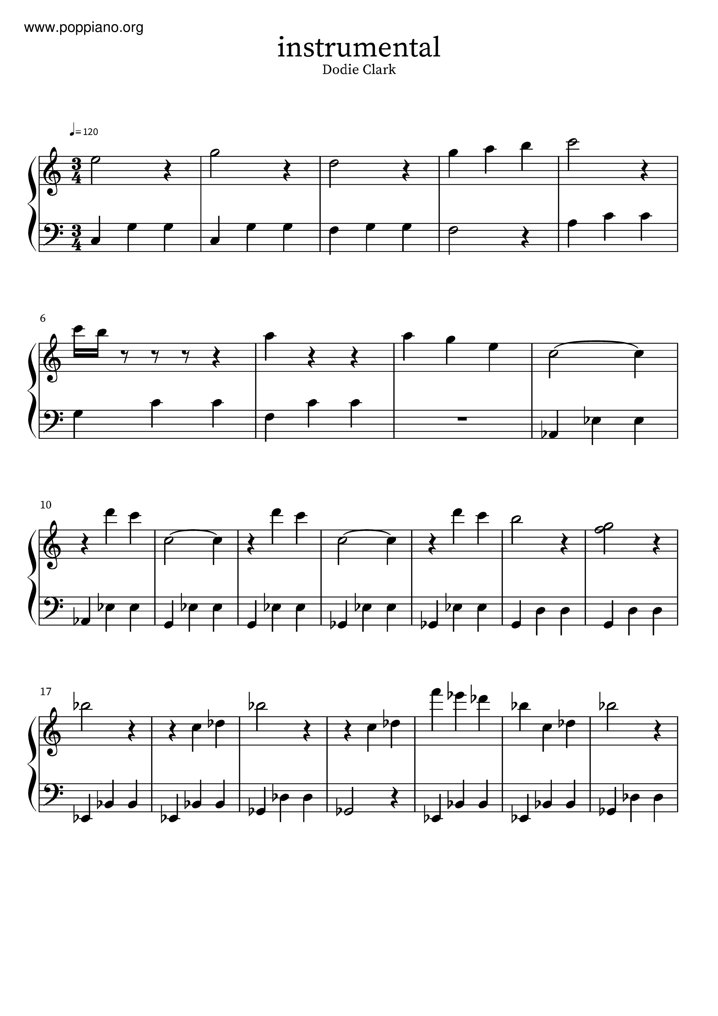 Instrumental琴谱