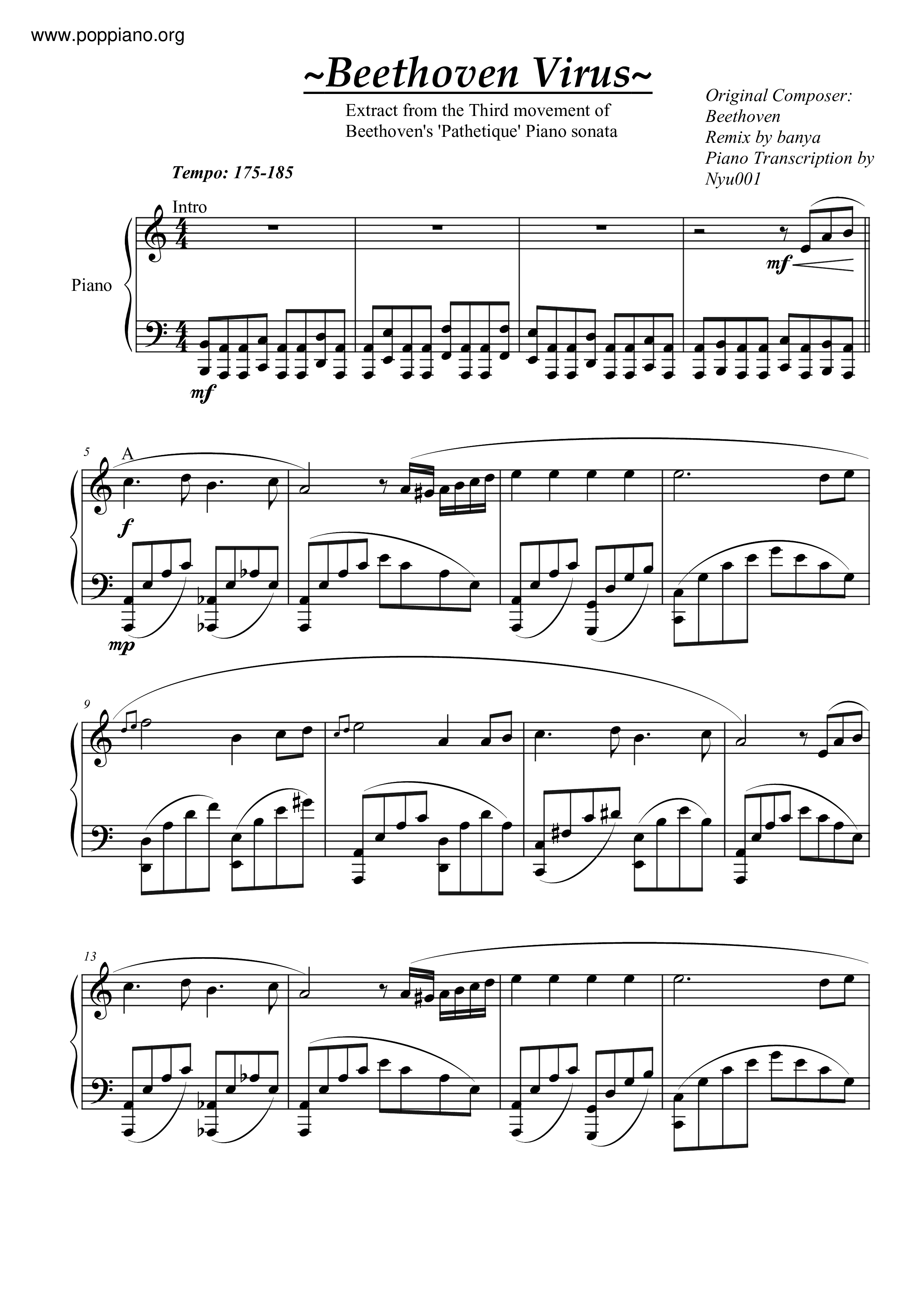 Beethoven Virus琴谱
