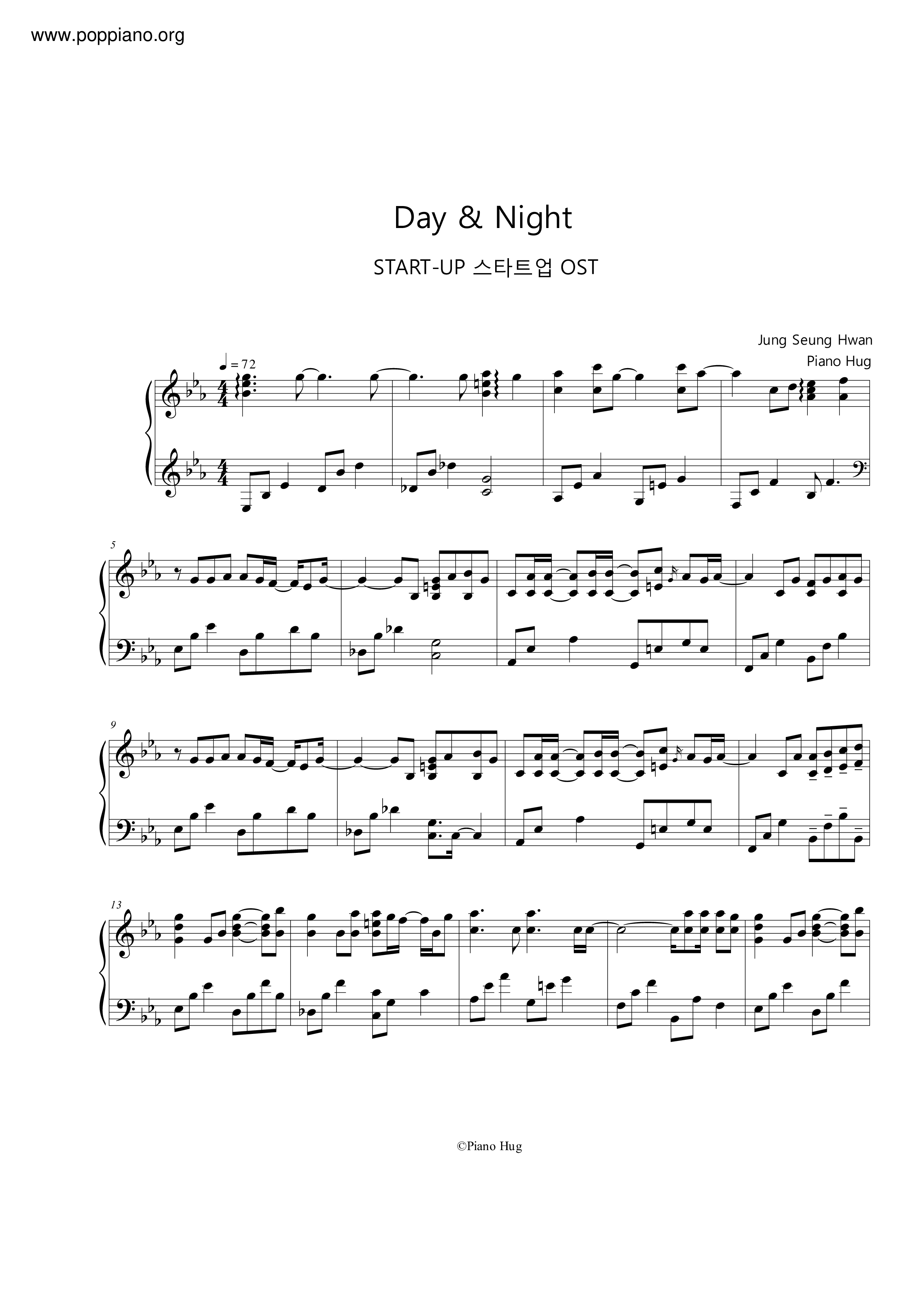 Start-Up - Day & Night琴谱