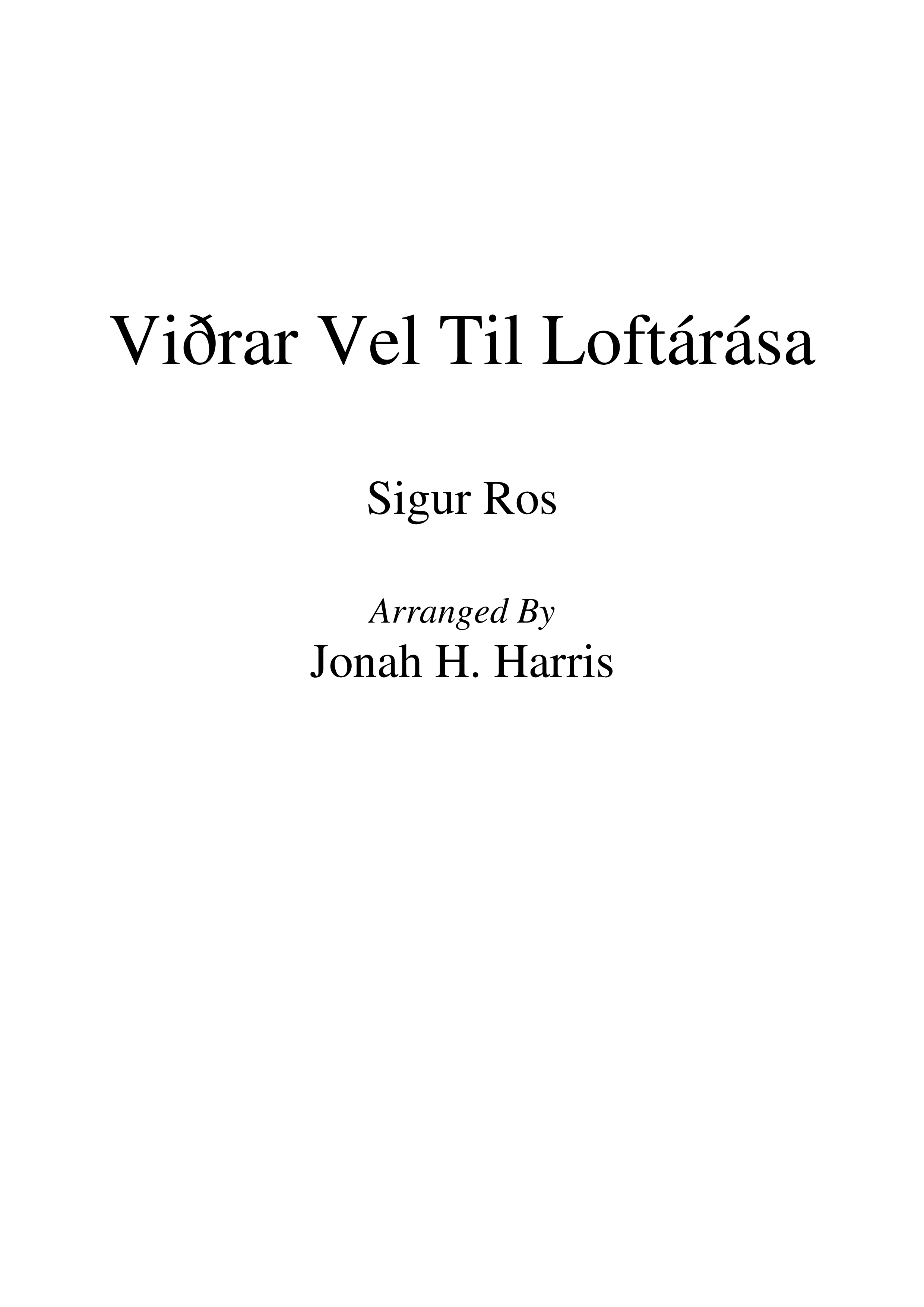 Viðrar Vel Til Loftárása琴谱