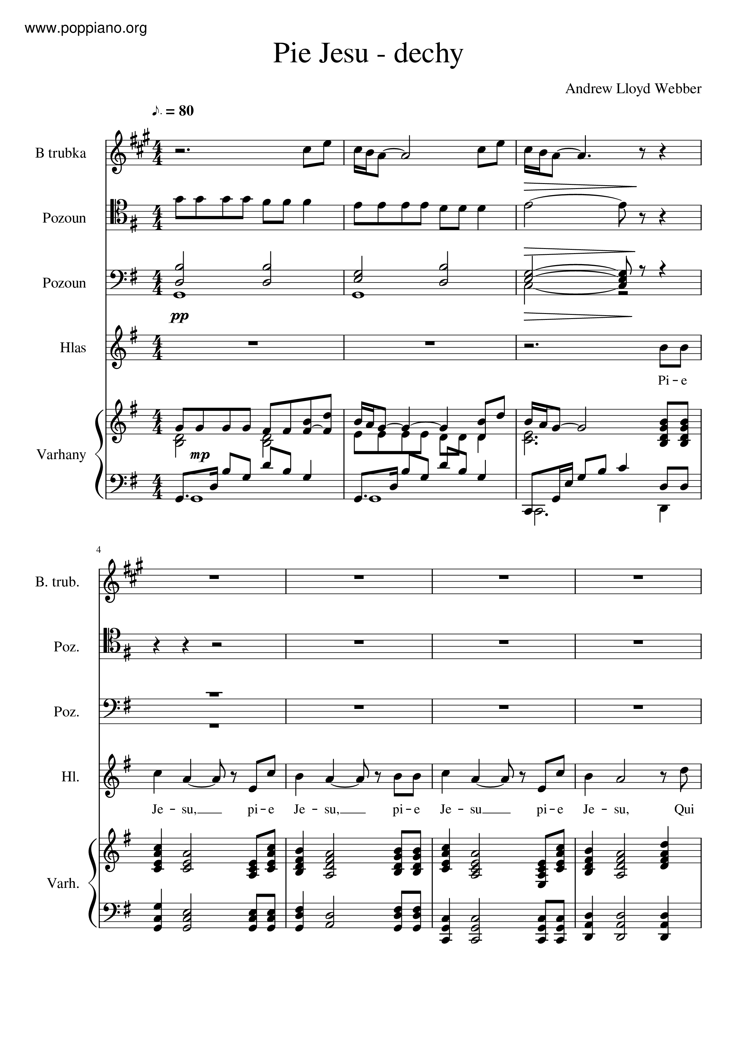 Pie Jesu (Requiem)琴谱
